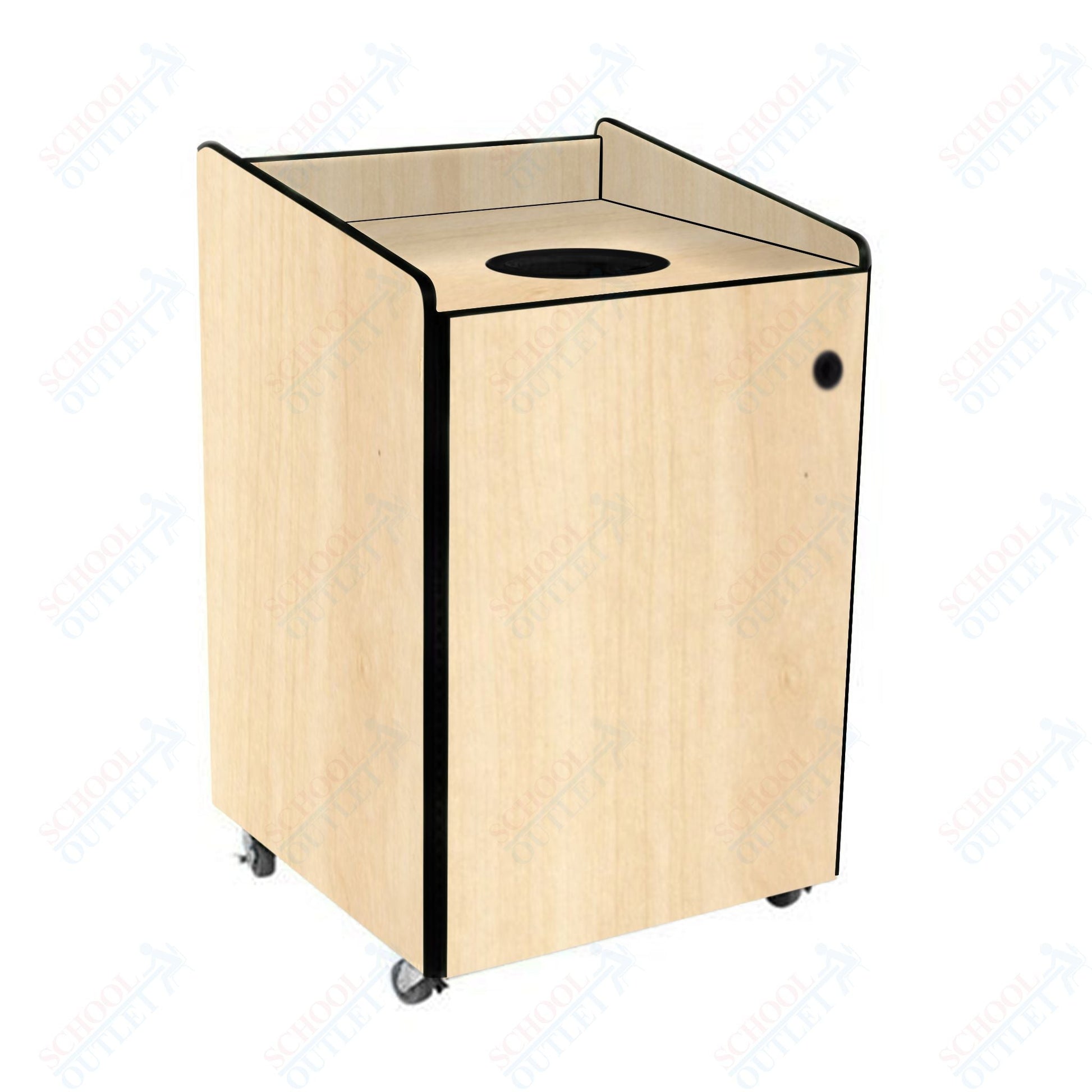 AmTab Heavy - Duty Recycling Receptacle - Applicable for 44 Gallon Cans and Drums - 33"W x 32"L x 46"H (AMT - HDRR44) - SchoolOutlet