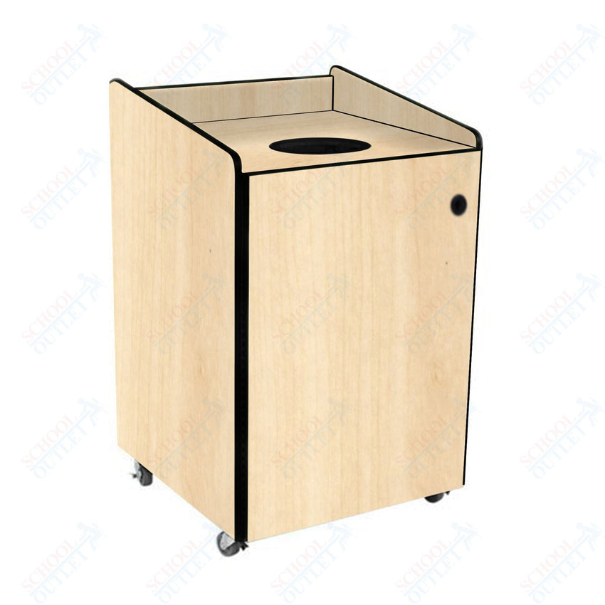 AmTab Heavy - Duty Recycling Receptacle - Applicable for 44 Gallon Cans and Drums - 33"W x 32"L x 46"H (AMT - HDRR44) - SchoolOutlet