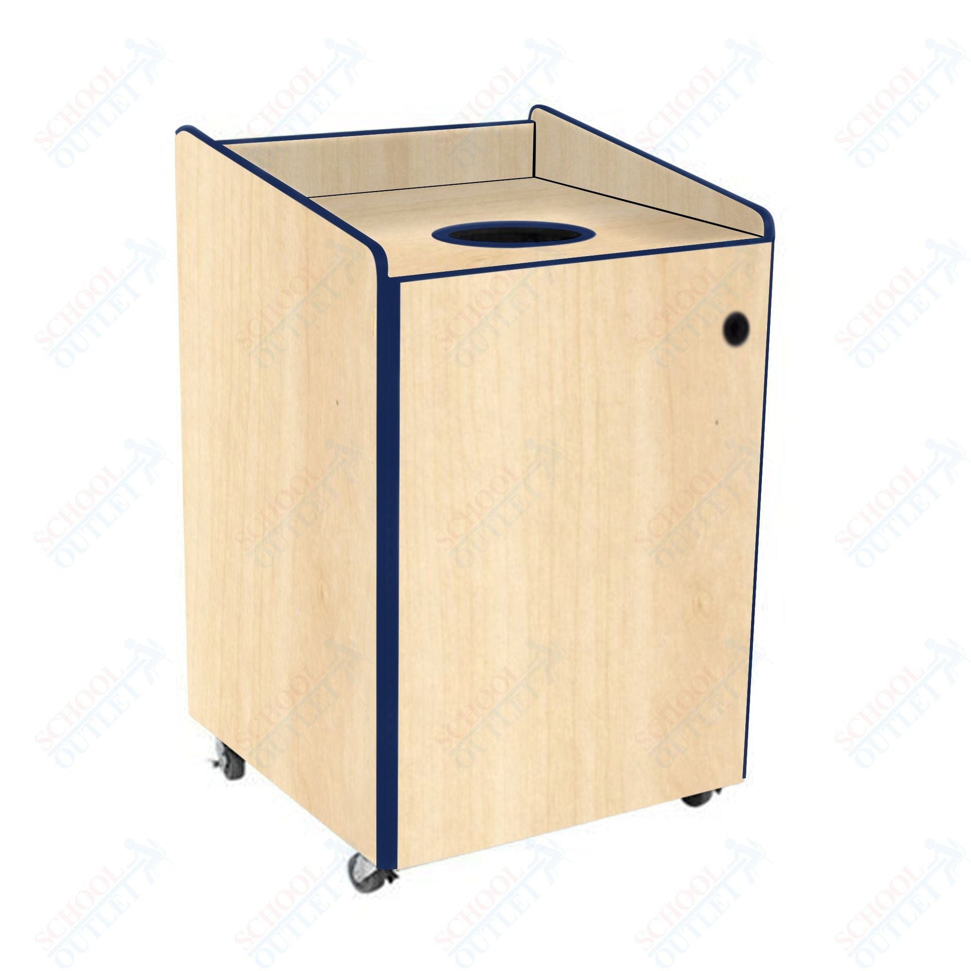 AmTab Heavy - Duty Recycling Receptacle - Applicable for 44 Gallon Cans and Drums - 33"W x 32"L x 46"H (AMT - HDRR44) - SchoolOutlet
