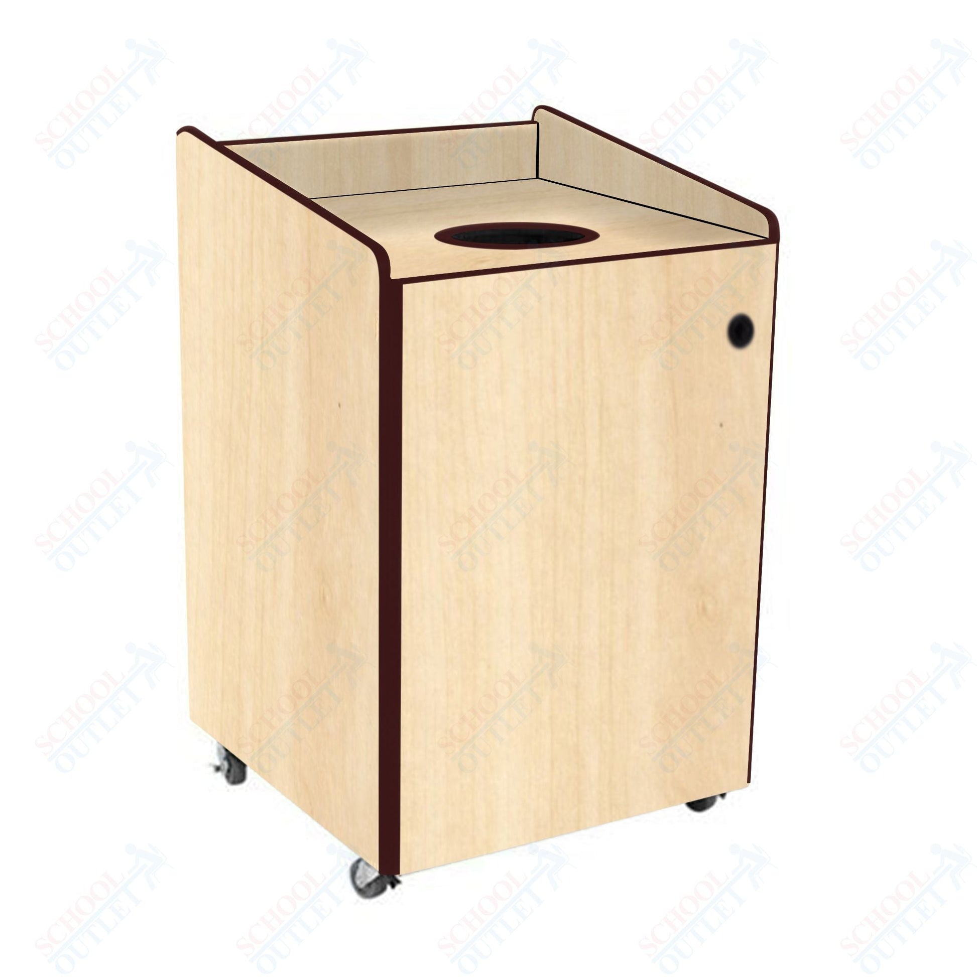 AmTab Heavy - Duty Recycling Receptacle - Applicable for 44 Gallon Cans and Drums - 33"W x 32"L x 46"H (AMT - HDRR44) - SchoolOutlet