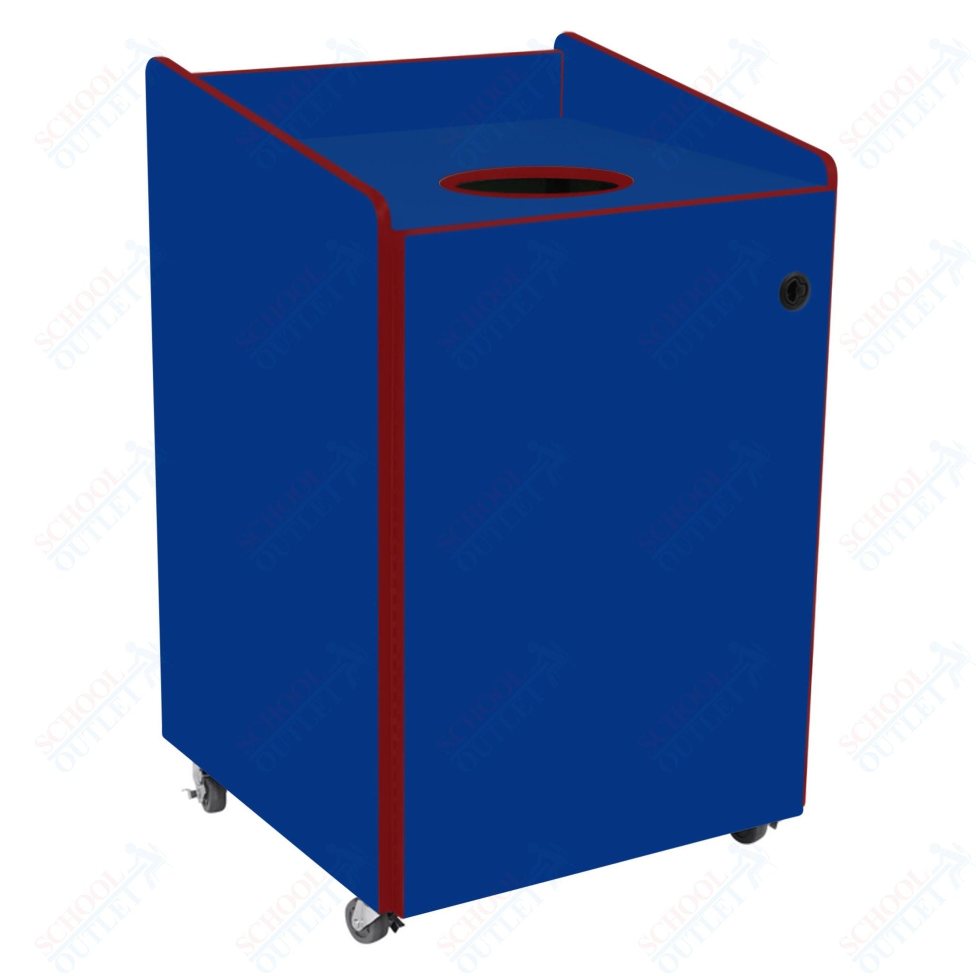 AmTab Heavy - Duty Recycling Receptacle - Applicable for 55 Gallon Cans and Drums - 33"W x 32"L x 50"H (AMT - HDRR55) - SchoolOutlet