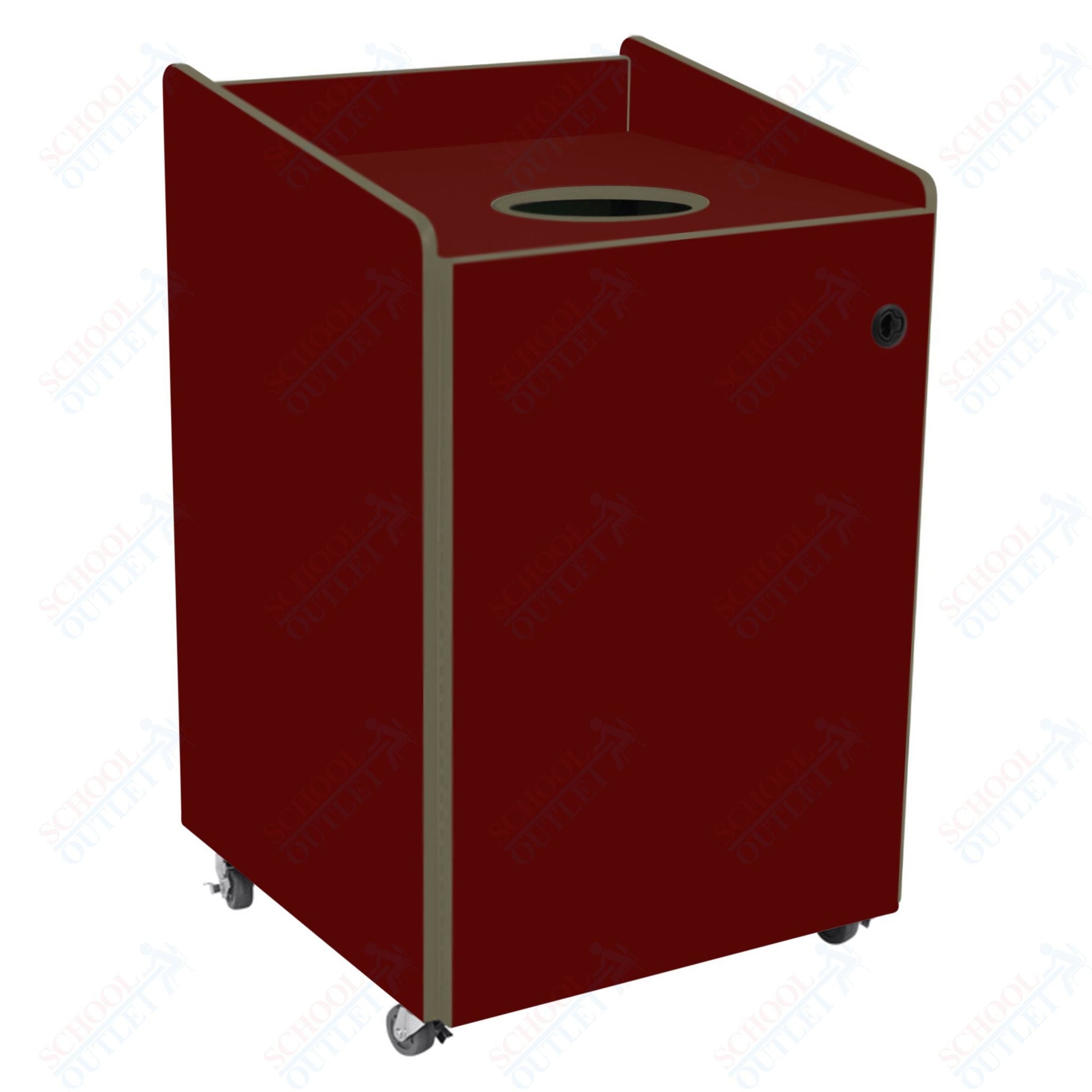 AmTab Heavy - Duty Recycling Receptacle - Applicable for 55 Gallon Cans and Drums - 33"W x 32"L x 50"H (AMT - HDRR55) - SchoolOutlet