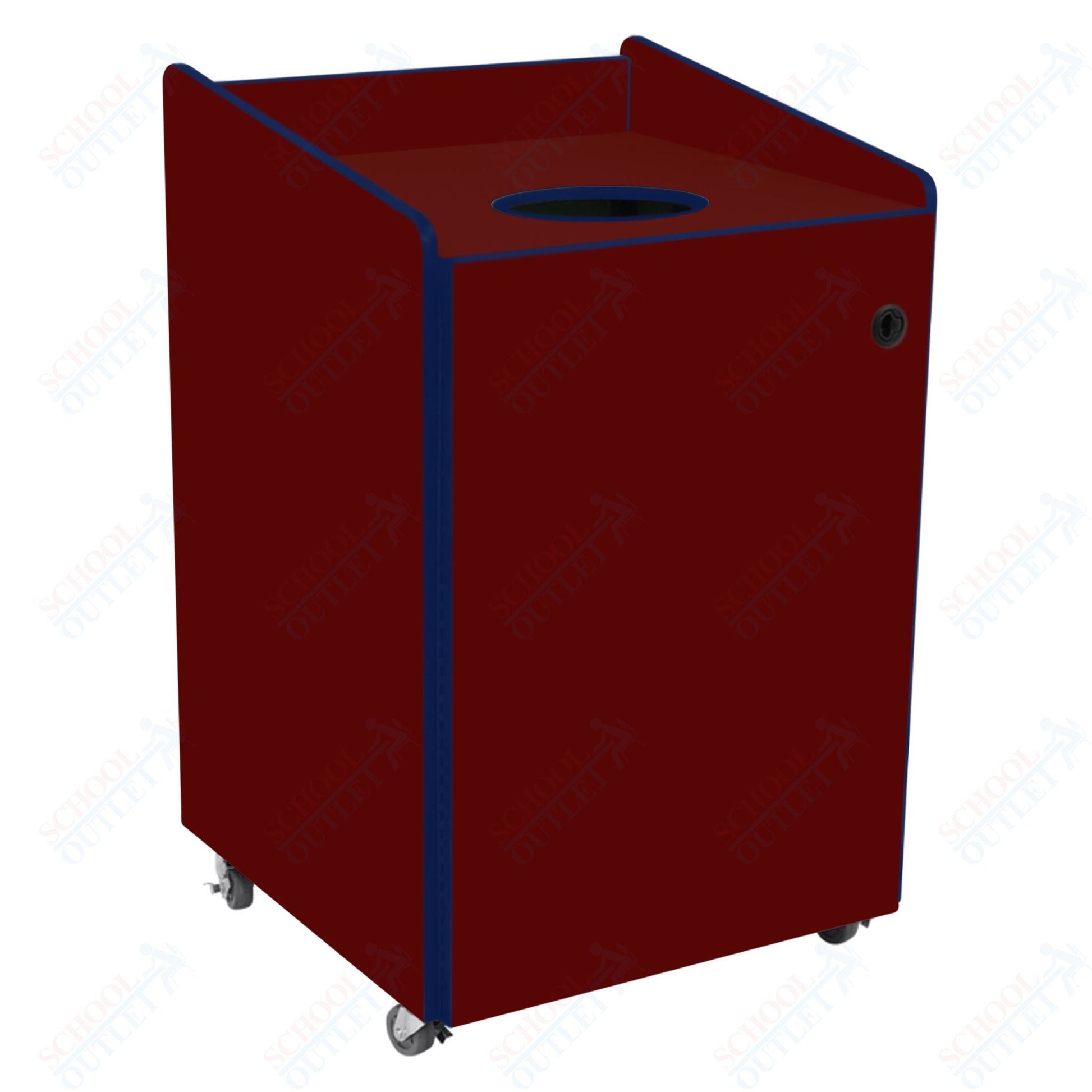 AmTab Heavy - Duty Recycling Receptacle - Applicable for 55 Gallon Cans and Drums - 33"W x 32"L x 50"H (AMT - HDRR55) - SchoolOutlet