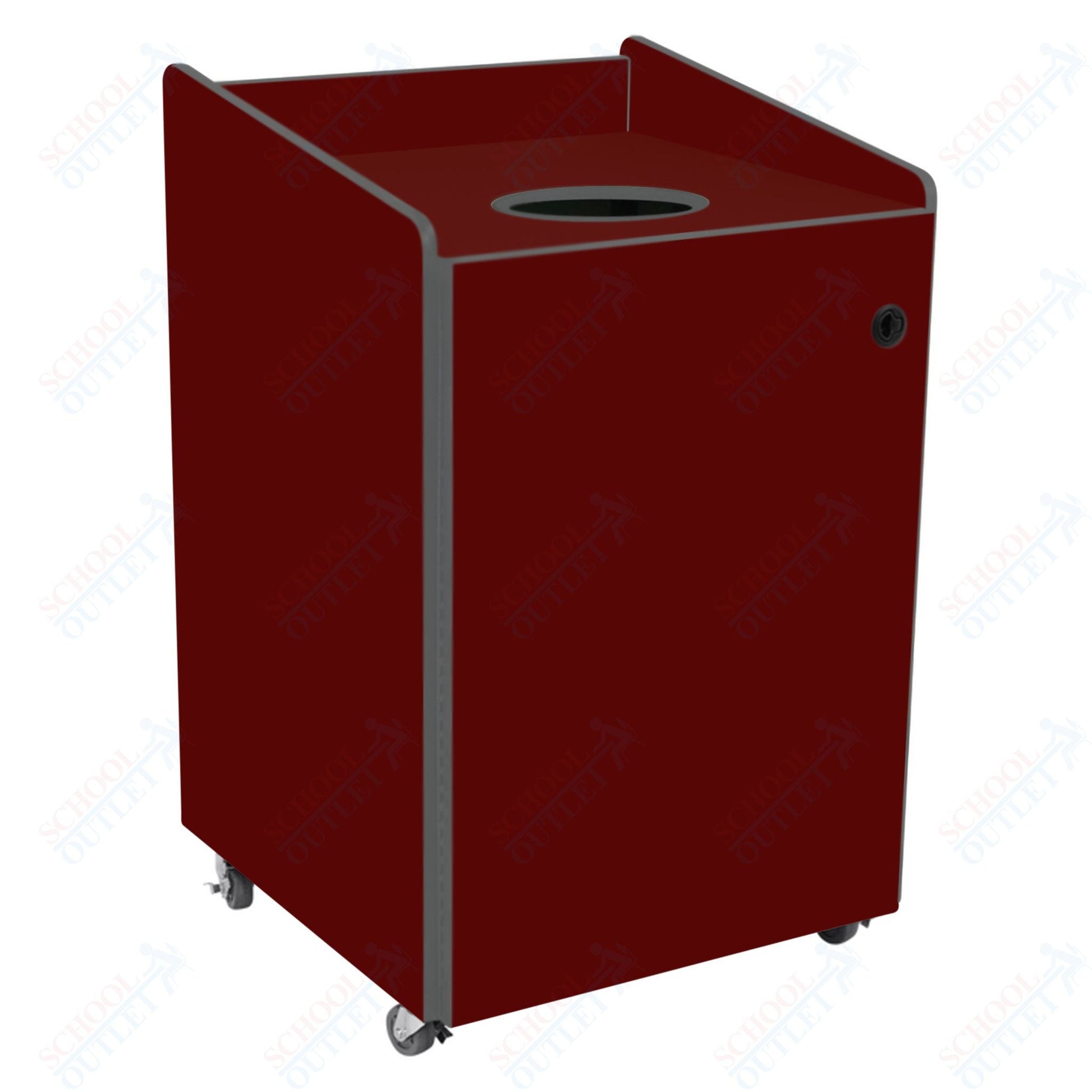 AmTab Heavy - Duty Recycling Receptacle - Applicable for 55 Gallon Cans and Drums - 33"W x 32"L x 50"H (AMT - HDRR55) - SchoolOutlet