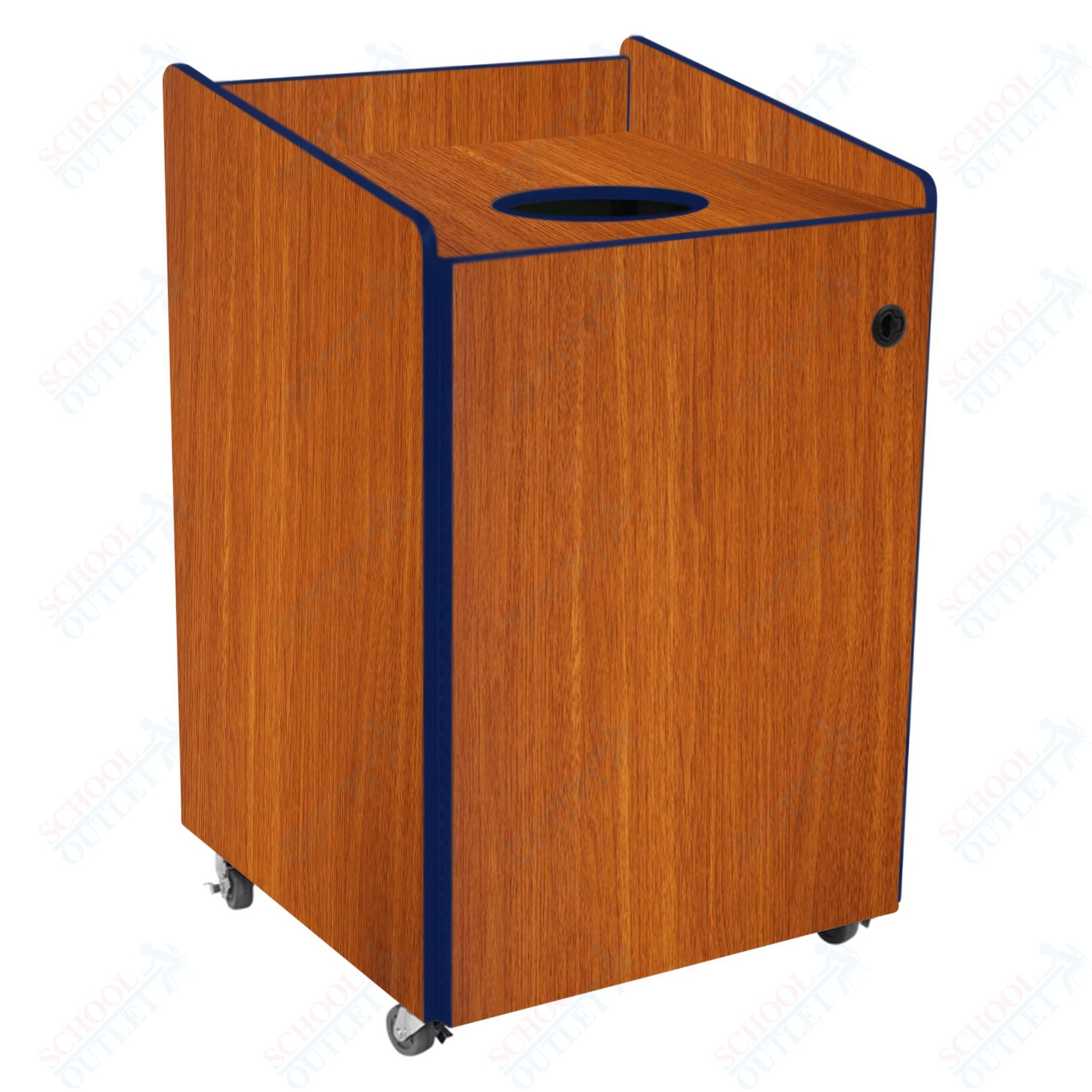 AmTab Heavy - Duty Recycling Receptacle - Applicable for 55 Gallon Cans and Drums - 33"W x 32"L x 50"H (AMT - HDRR55) - SchoolOutlet