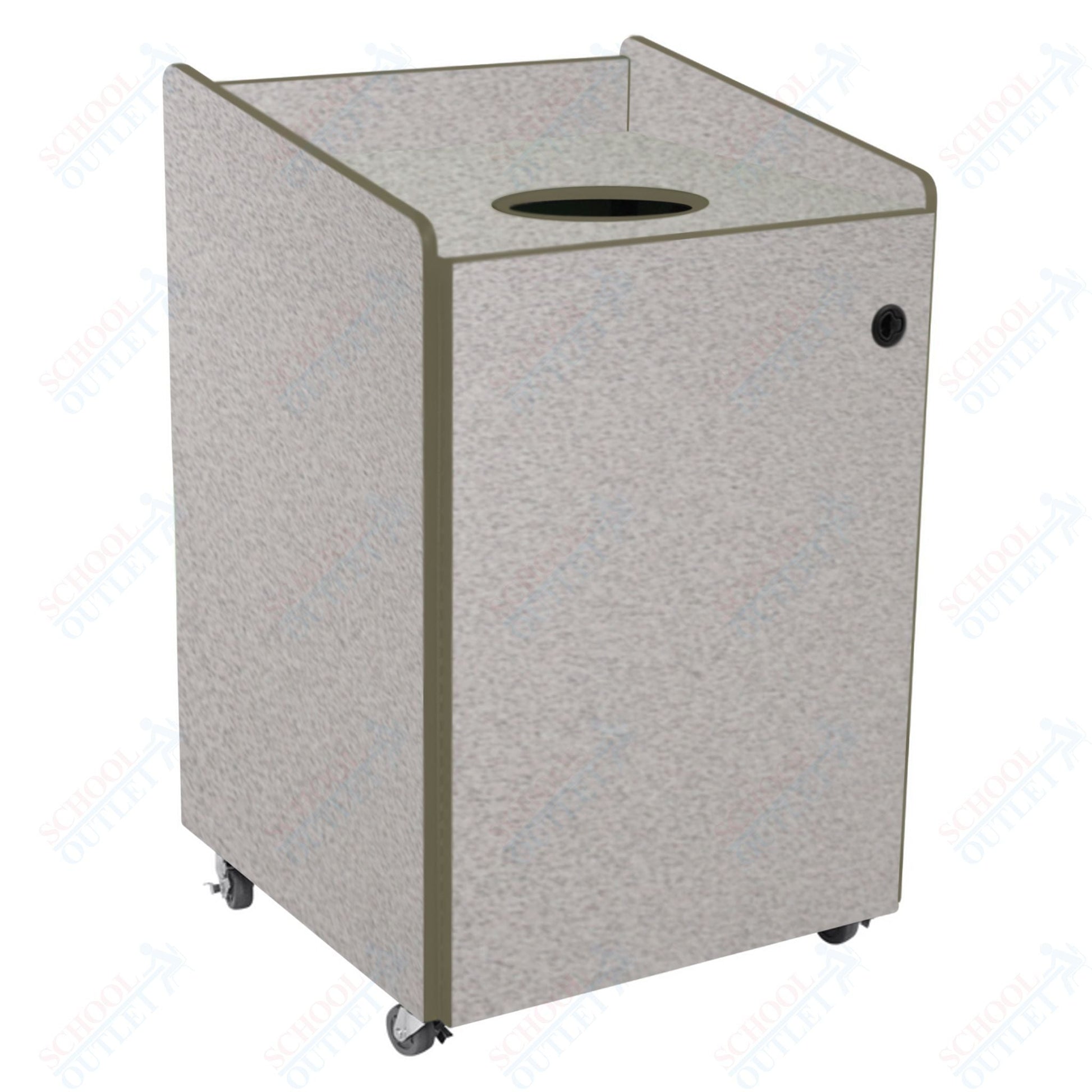 AmTab Heavy - Duty Recycling Receptacle - Applicable for 55 Gallon Cans and Drums - 33"W x 32"L x 50"H (AMT - HDRR55) - SchoolOutlet