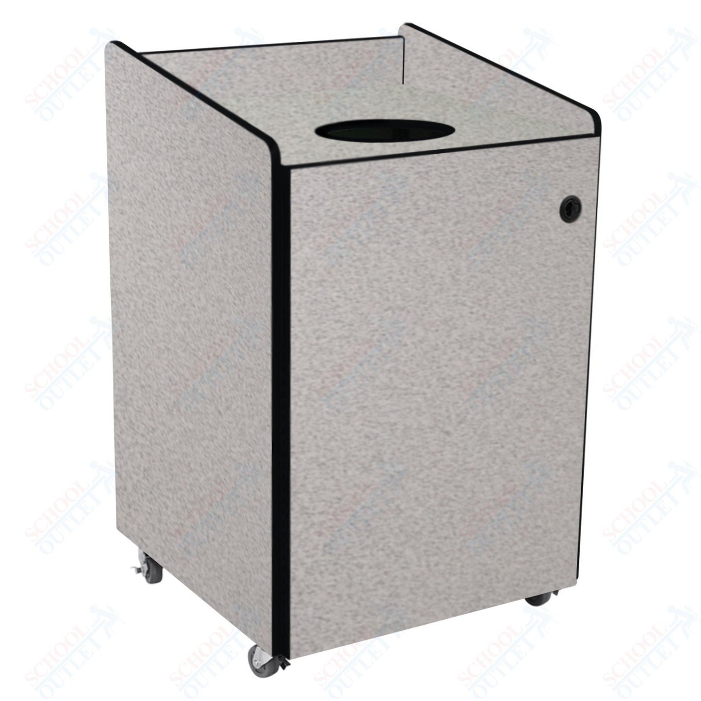 AmTab Heavy - Duty Recycling Receptacle - Applicable for 55 Gallon Cans and Drums - 33"W x 32"L x 50"H (AMT - HDRR55) - SchoolOutlet