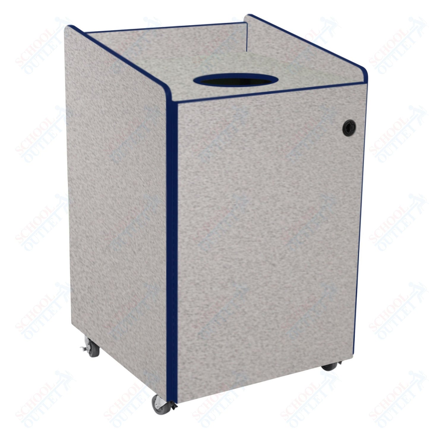 AmTab Heavy - Duty Recycling Receptacle - Applicable for 55 Gallon Cans and Drums - 33"W x 32"L x 50"H (AMT - HDRR55) - SchoolOutlet