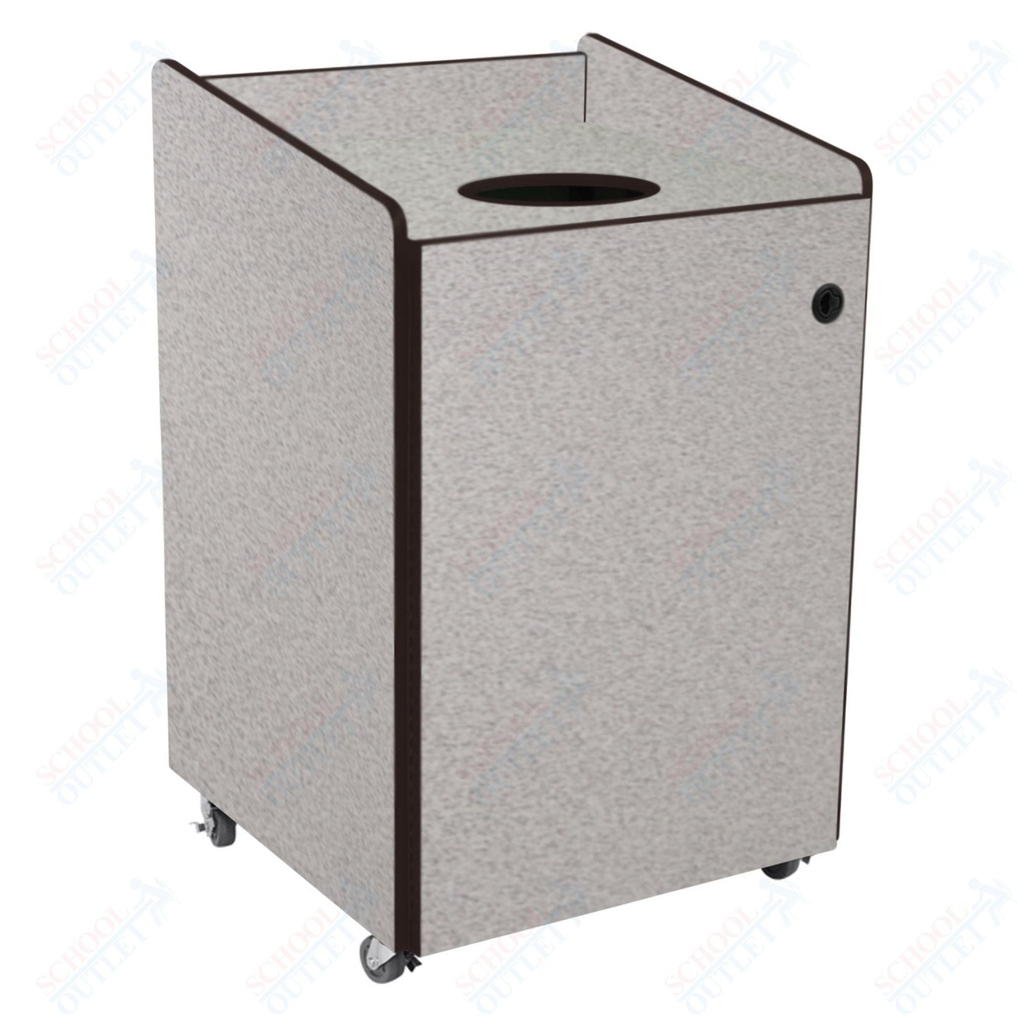 AmTab Heavy - Duty Recycling Receptacle - Applicable for 55 Gallon Cans and Drums - 33"W x 32"L x 50"H (AMT - HDRR55) - SchoolOutlet