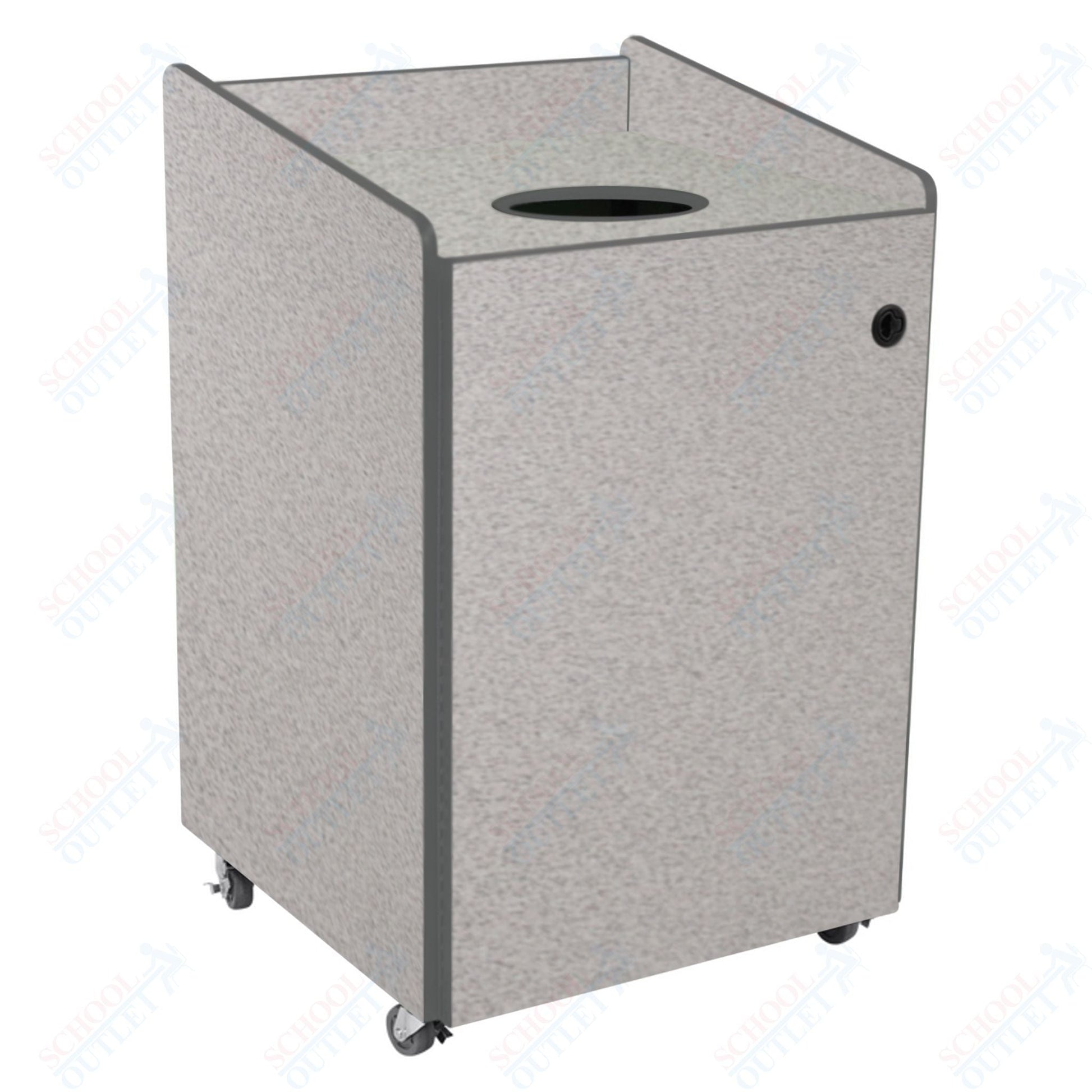 AmTab Heavy - Duty Recycling Receptacle - Applicable for 55 Gallon Cans and Drums - 33"W x 32"L x 50"H (AMT - HDRR55) - SchoolOutlet