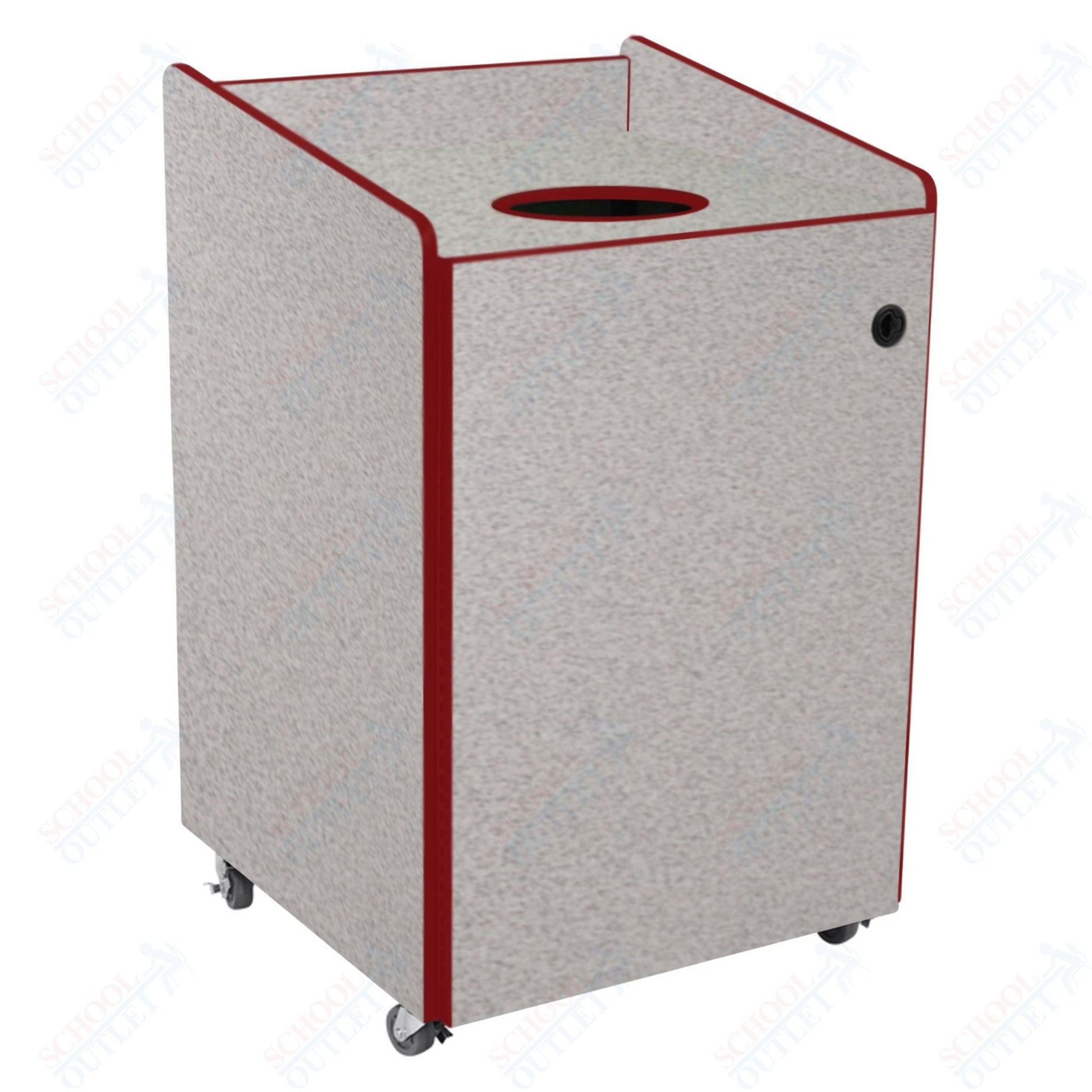 AmTab Heavy - Duty Recycling Receptacle - Applicable for 55 Gallon Cans and Drums - 33"W x 32"L x 50"H (AMT - HDRR55) - SchoolOutlet