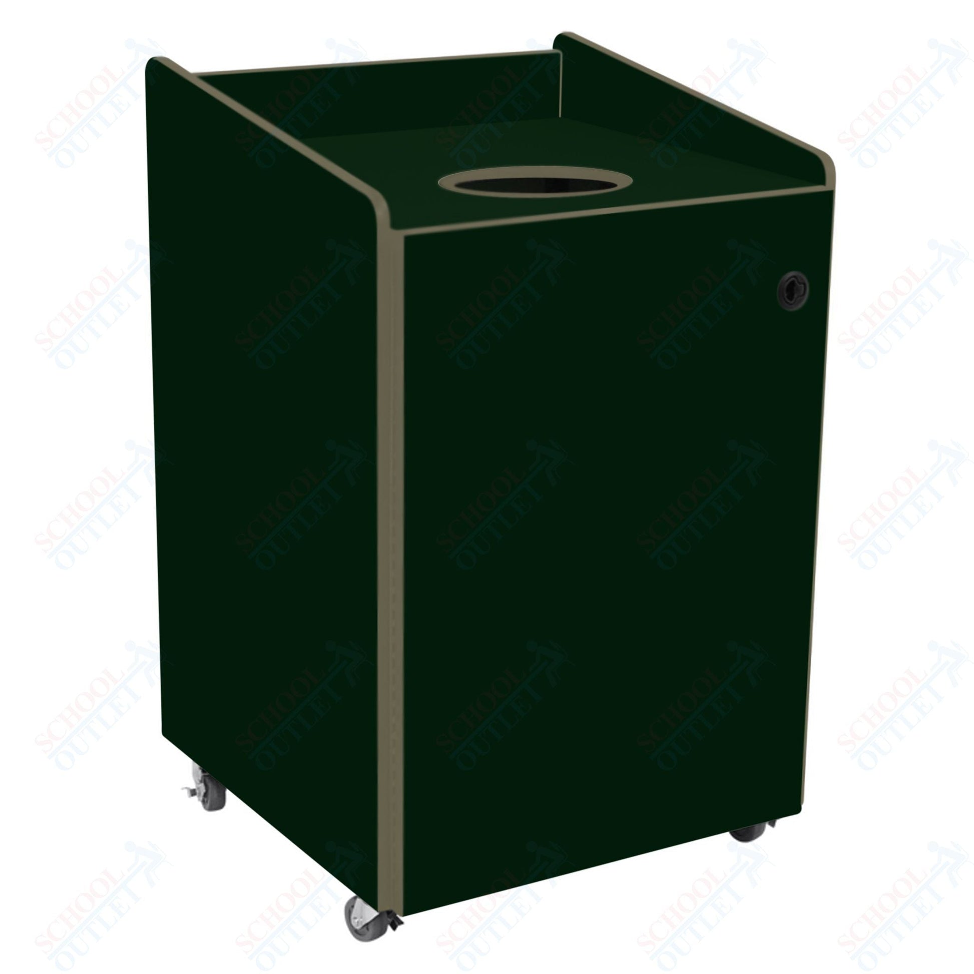 AmTab Heavy - Duty Recycling Receptacle - Applicable for 55 Gallon Cans and Drums - 33"W x 32"L x 50"H (AMT - HDRR55) - SchoolOutlet