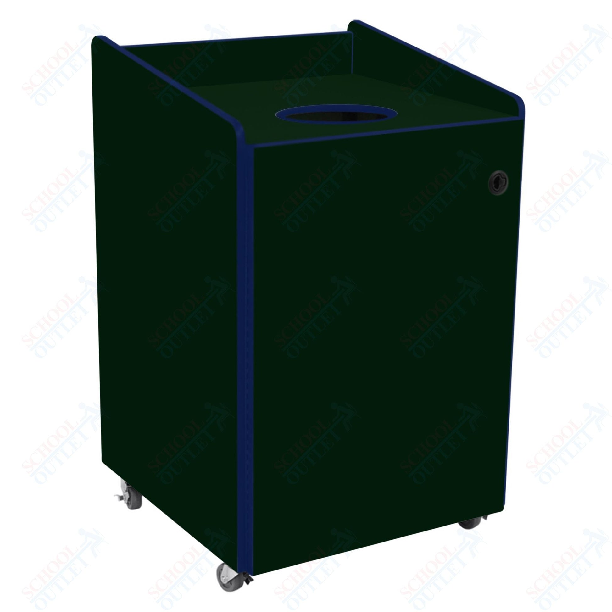 AmTab Heavy - Duty Recycling Receptacle - Applicable for 55 Gallon Cans and Drums - 33"W x 32"L x 50"H (AMT - HDRR55) - SchoolOutlet