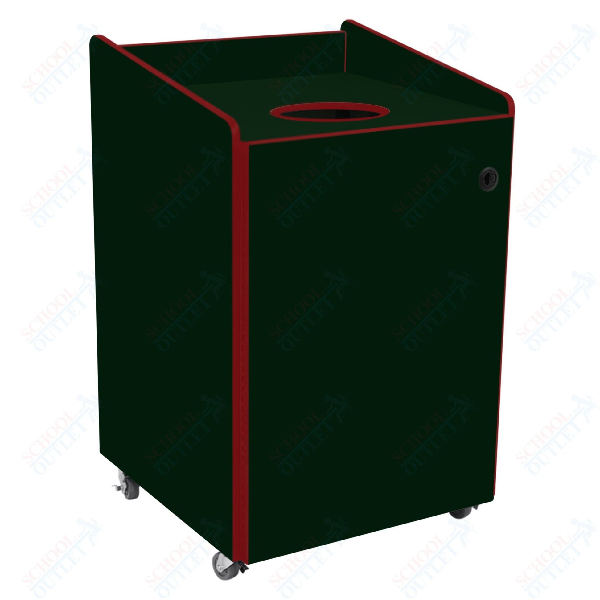 AmTab Heavy - Duty Recycling Receptacle - Applicable for 55 Gallon Cans and Drums - 33"W x 32"L x 50"H (AMT - HDRR55) - SchoolOutlet