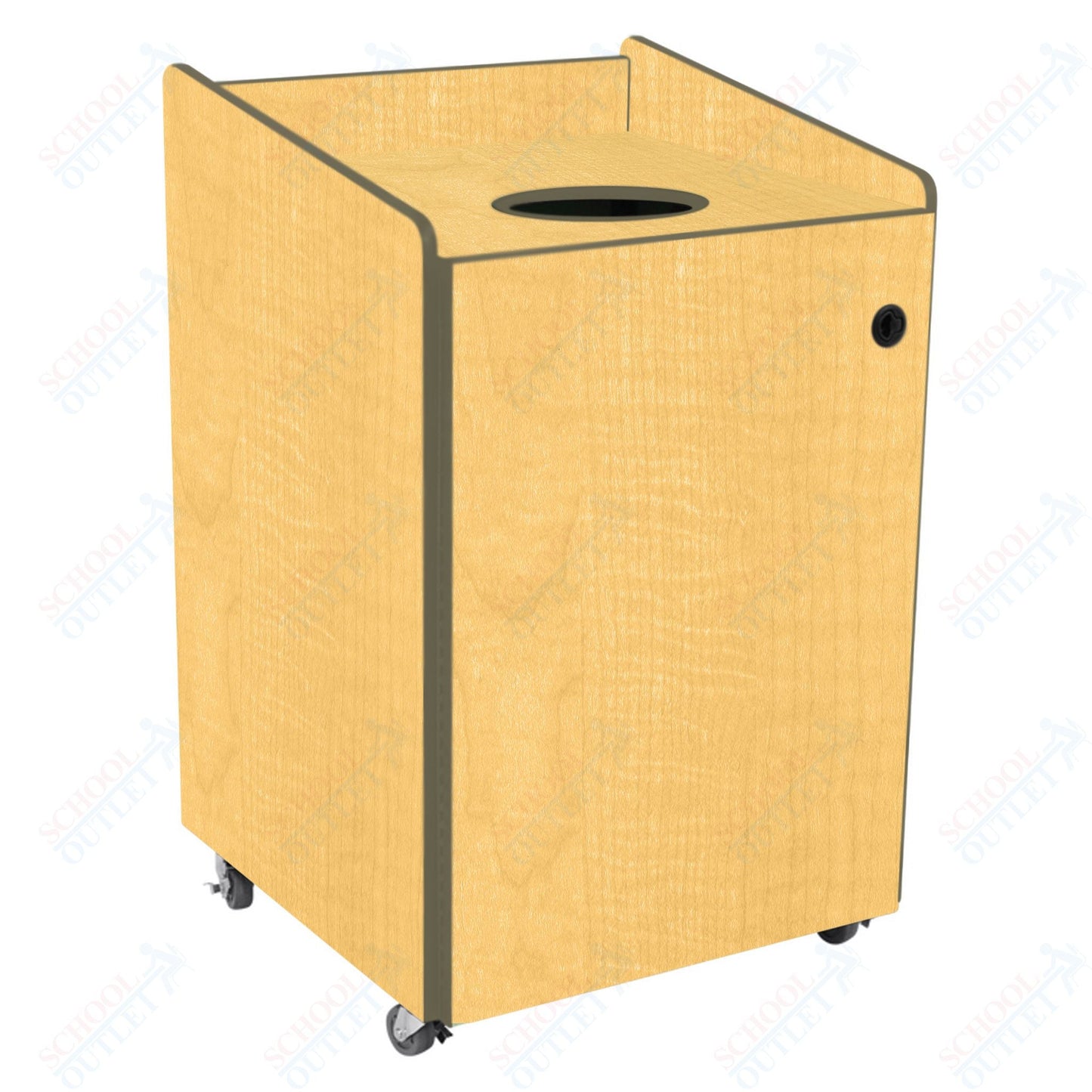 AmTab Heavy - Duty Recycling Receptacle - Applicable for 55 Gallon Cans and Drums - 33"W x 32"L x 50"H (AMT - HDRR55) - SchoolOutlet