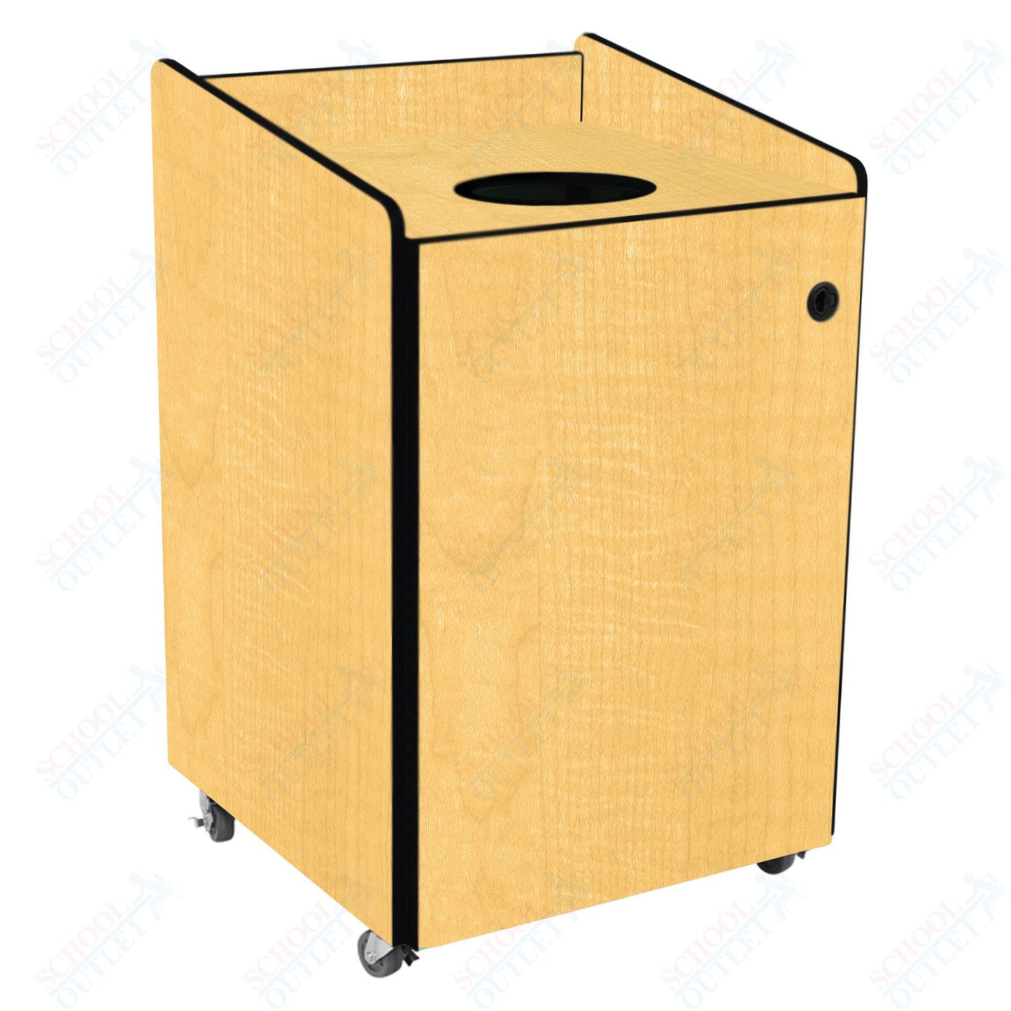 AmTab Heavy - Duty Recycling Receptacle - Applicable for 55 Gallon Cans and Drums - 33"W x 32"L x 50"H (AMT - HDRR55) - SchoolOutlet