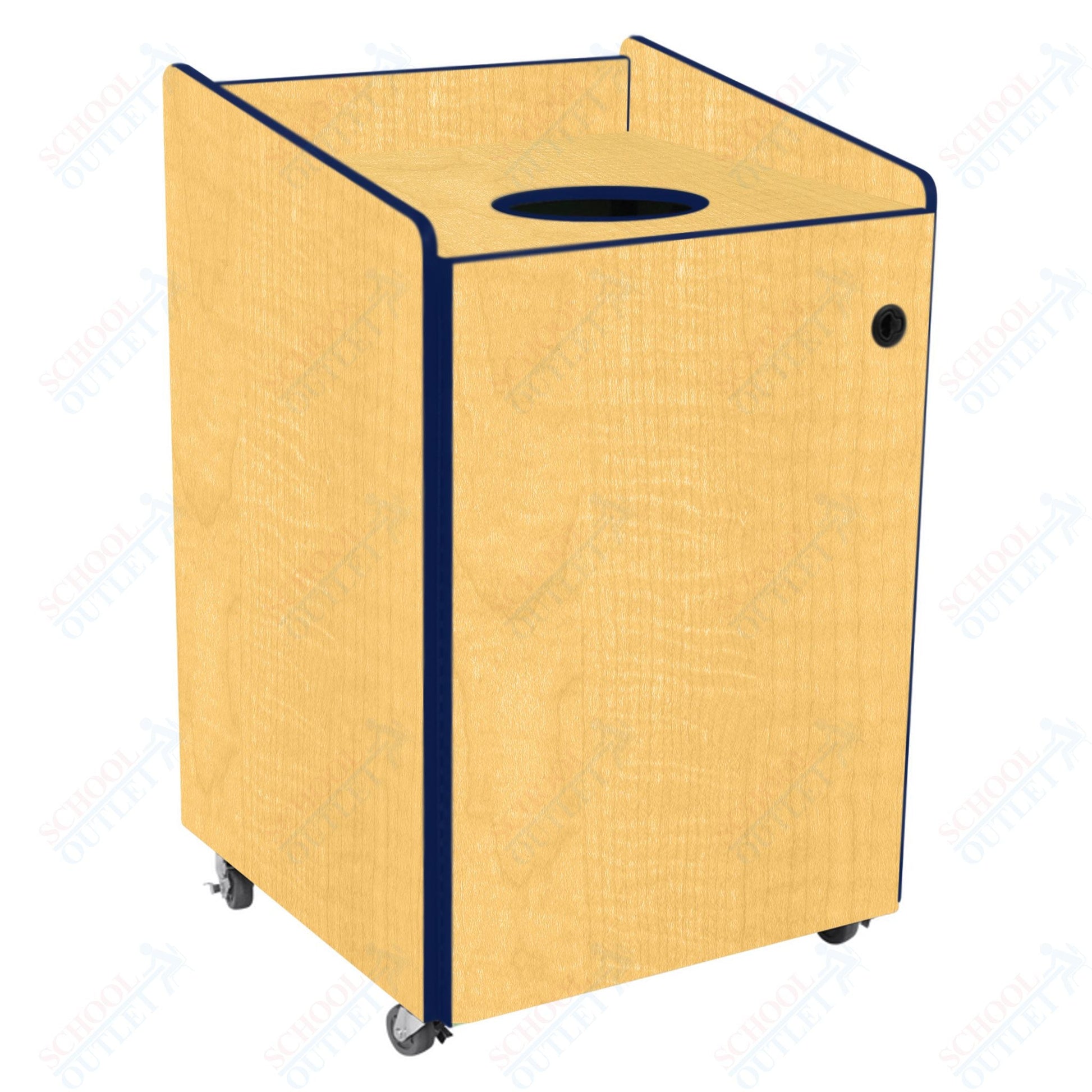AmTab Heavy - Duty Recycling Receptacle - Applicable for 55 Gallon Cans and Drums - 33"W x 32"L x 50"H (AMT - HDRR55) - SchoolOutlet