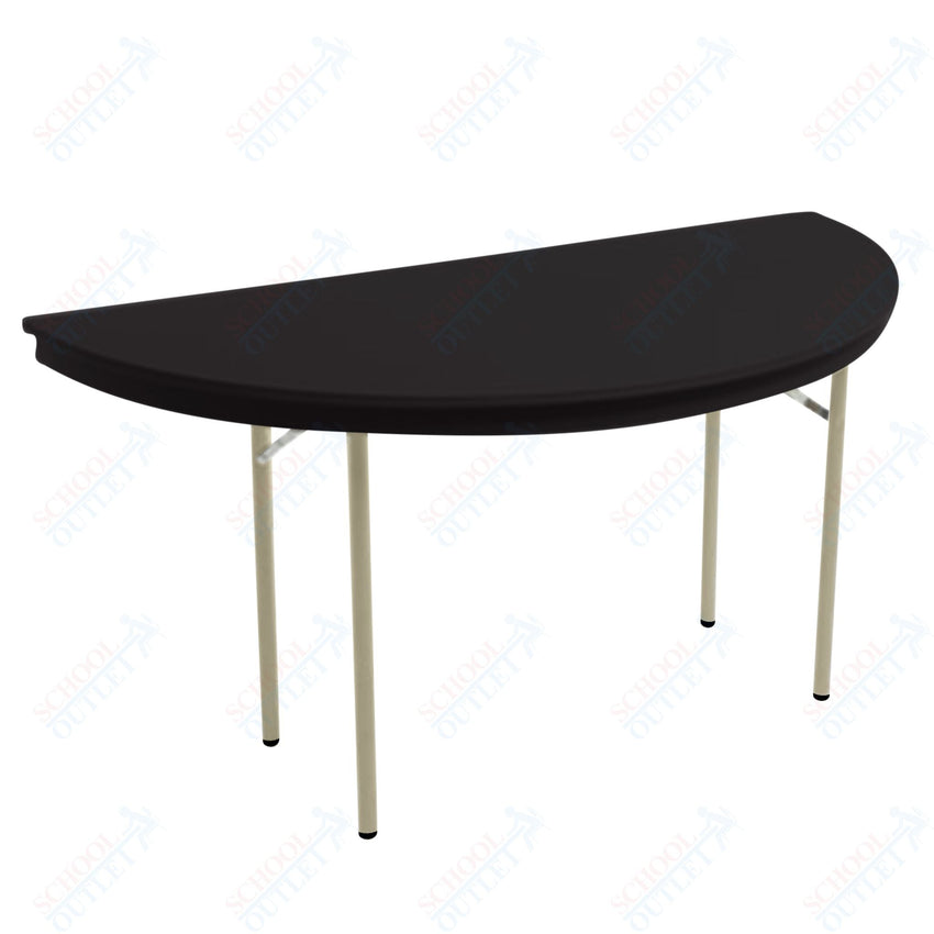 AmTab Dynalite Featherweight Heavy - Duty ABS Plastic Folding Table - Half Round - Half 48" Diameter x 29"H (AmTab AMT - HR48DL) - SchoolOutlet