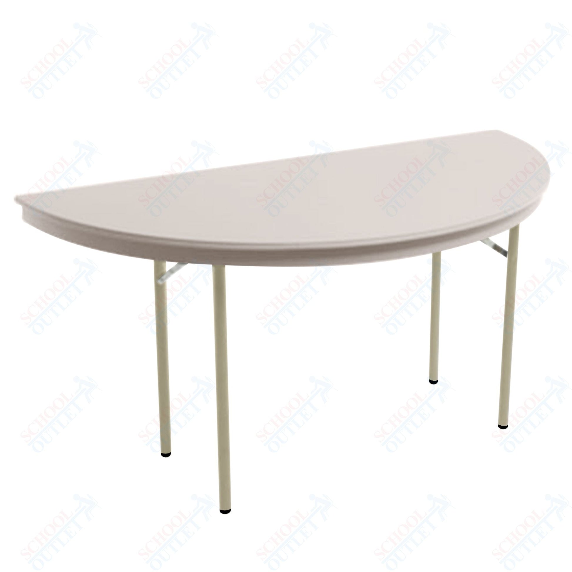 AmTab Dynalite Featherweight Heavy - Duty ABS Plastic Folding Table - Half Round - Half 48" Diameter x 29"H (AmTab AMT - HR48DL) - SchoolOutlet