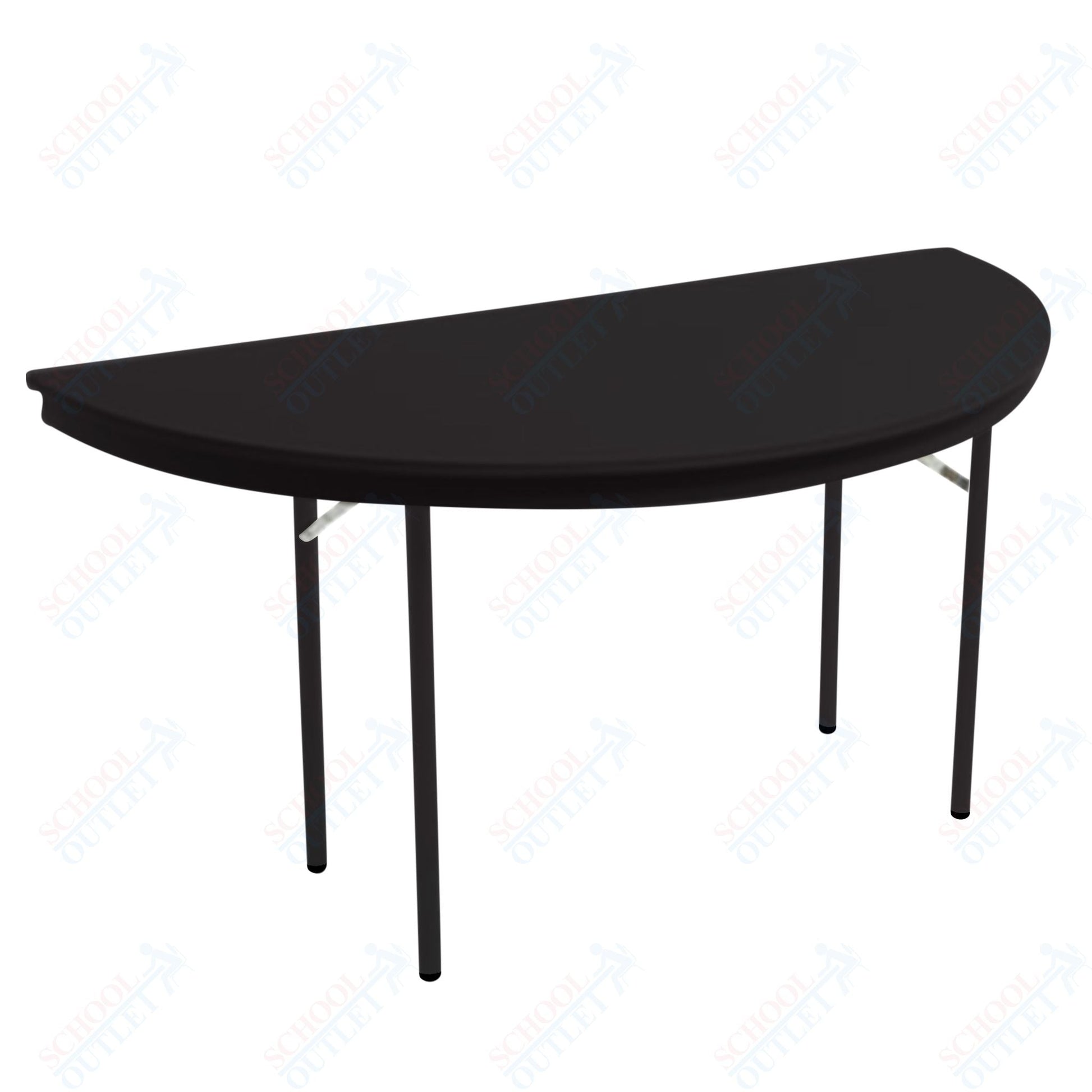 AmTab Dynalite Featherweight Heavy - Duty ABS Plastic Folding Table - Half Round - Half 48" Diameter x 29"H (AmTab AMT - HR48DL) - SchoolOutlet