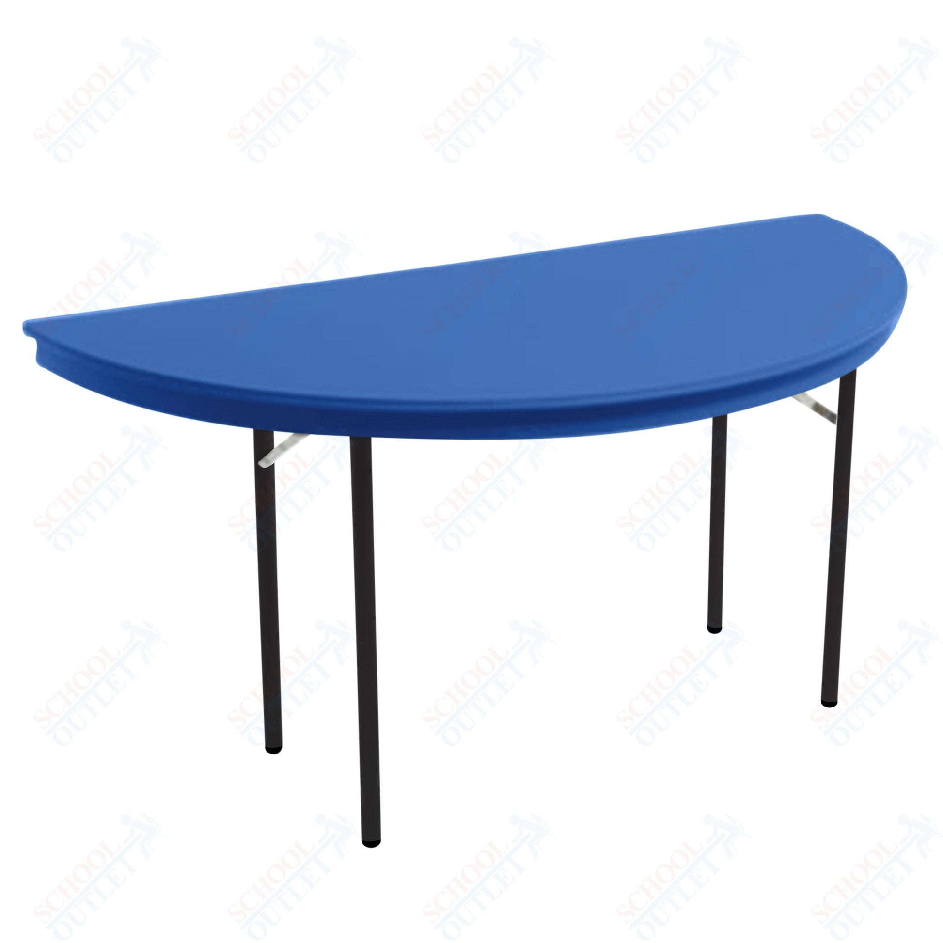 AmTab Dynalite Featherweight Heavy - Duty ABS Plastic Folding Table - Half Round - Half 48" Diameter x 29"H (AmTab AMT - HR48DL) - SchoolOutlet