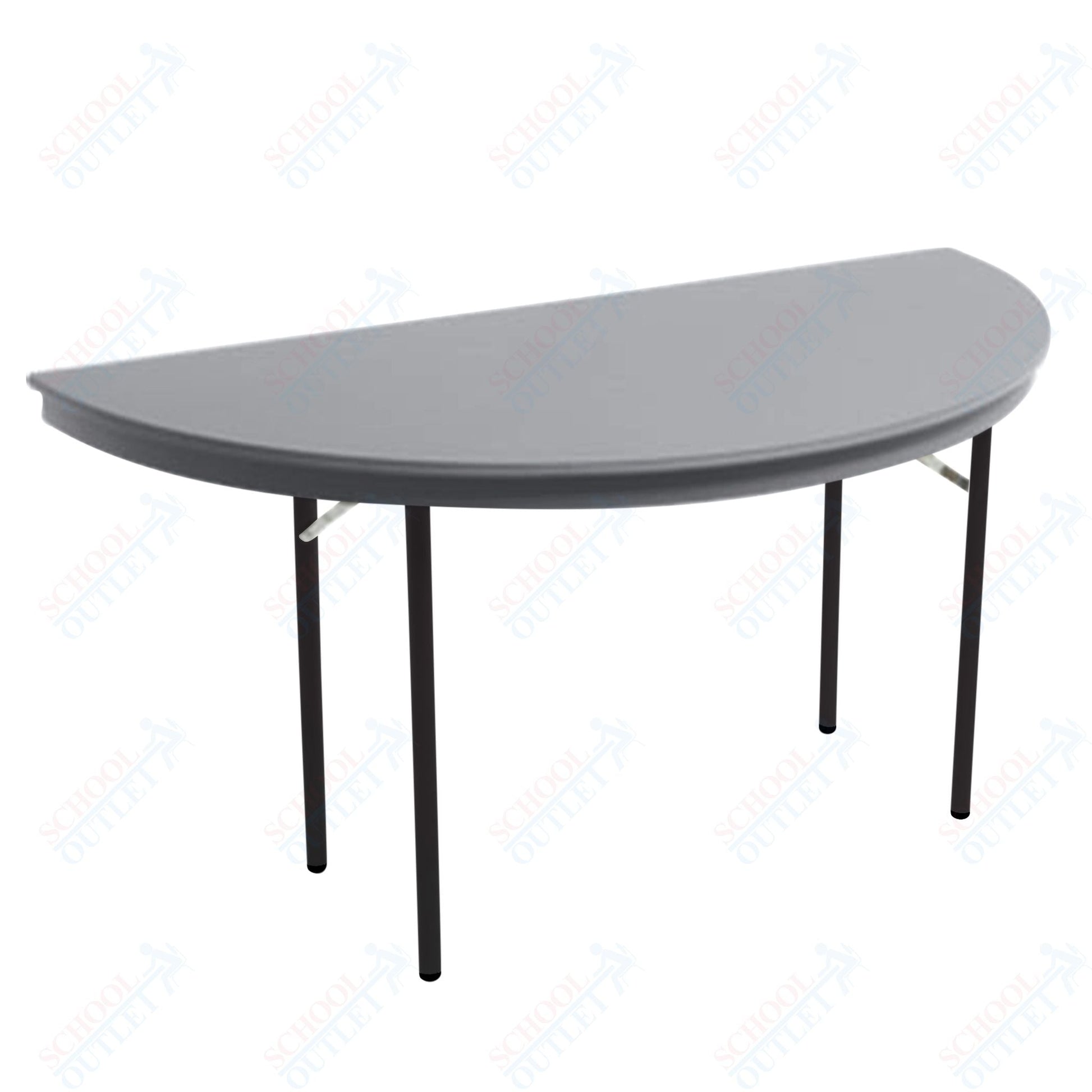 AmTab Dynalite Featherweight Heavy - Duty ABS Plastic Folding Table - Half Round - Half 48" Diameter x 29"H (AmTab AMT - HR48DL) - SchoolOutlet