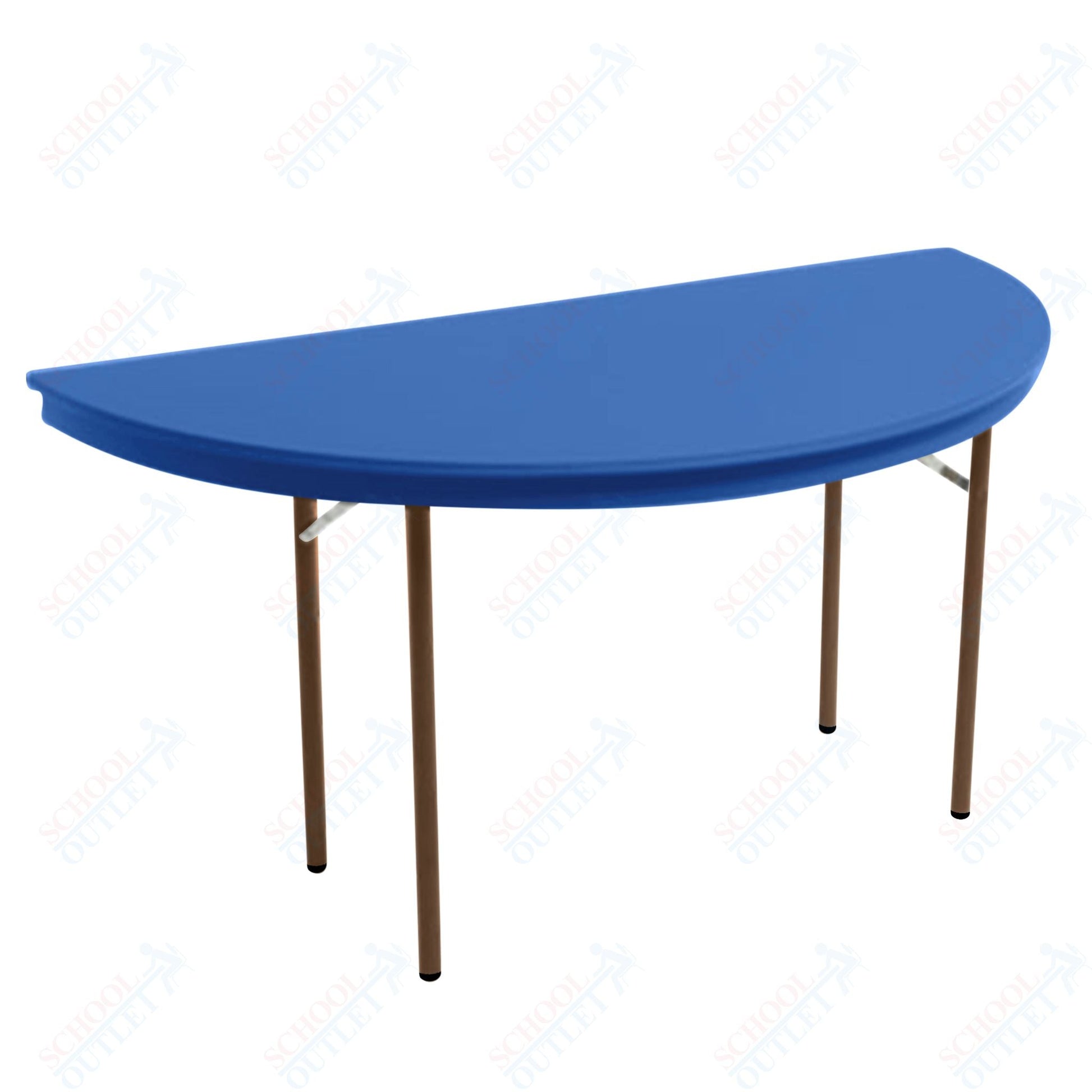 AmTab Dynalite Featherweight Heavy - Duty ABS Plastic Folding Table - Half Round - Half 48" Diameter x 29"H (AmTab AMT - HR48DL) - SchoolOutlet
