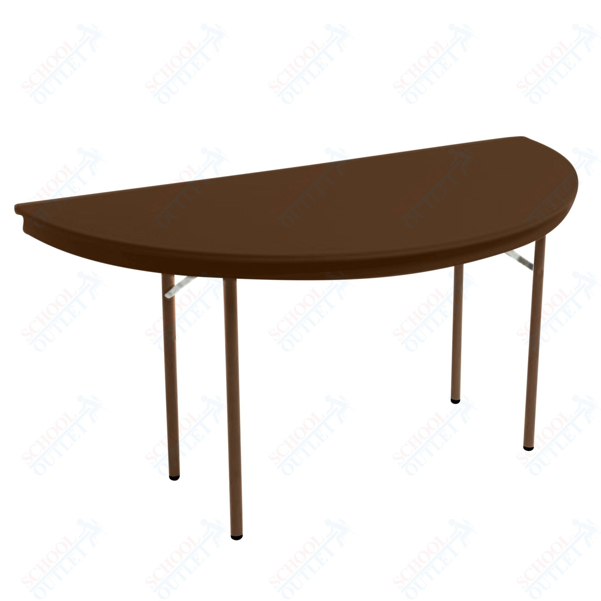 AmTab Dynalite Featherweight Heavy - Duty ABS Plastic Folding Table - Half Round - Half 48" Diameter x 29"H (AmTab AMT - HR48DL) - SchoolOutlet