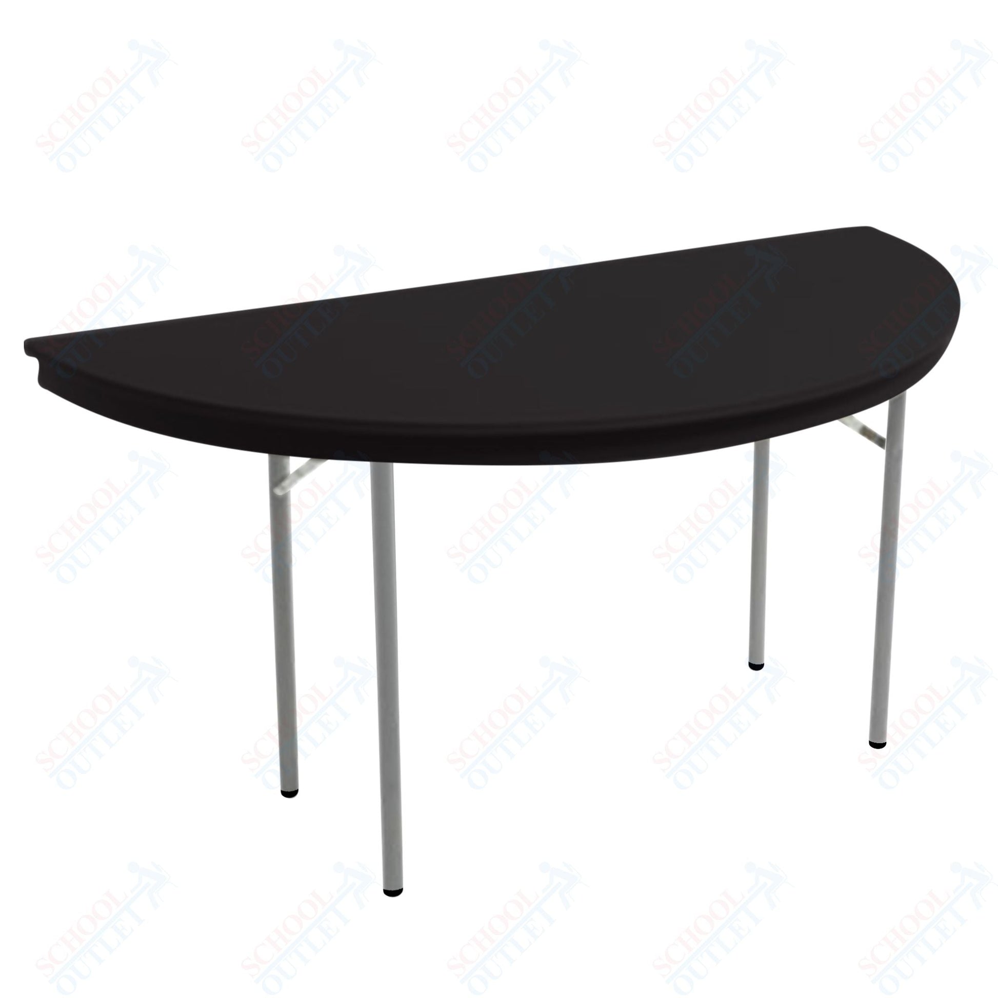 AmTab Dynalite Featherweight Heavy - Duty ABS Plastic Folding Table - Half Round - Half 48" Diameter x 29"H (AmTab AMT - HR48DL) - SchoolOutlet