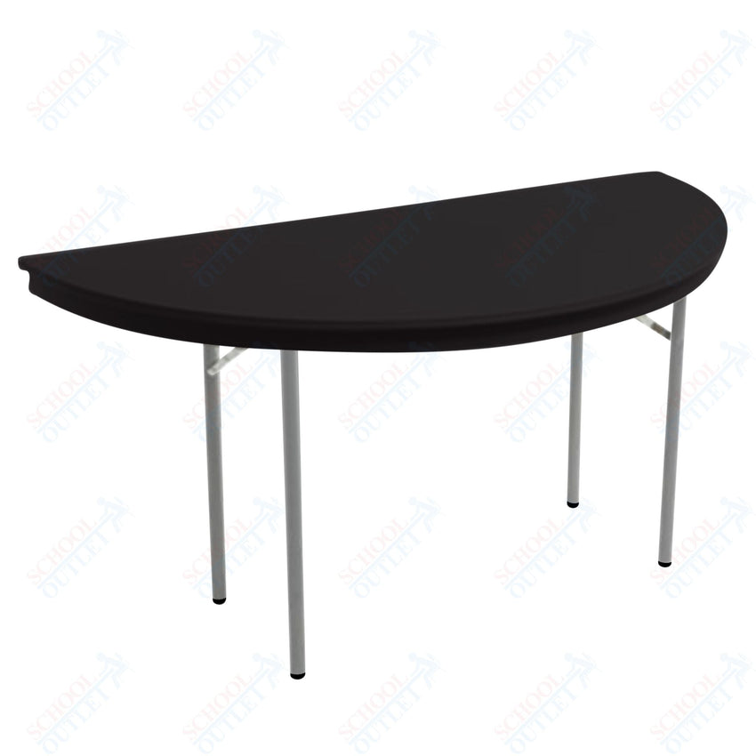 AmTab Dynalite Featherweight Heavy - Duty ABS Plastic Folding Table - Half Round - Half 48" Diameter x 29"H (AmTab AMT - HR48DL) - SchoolOutlet