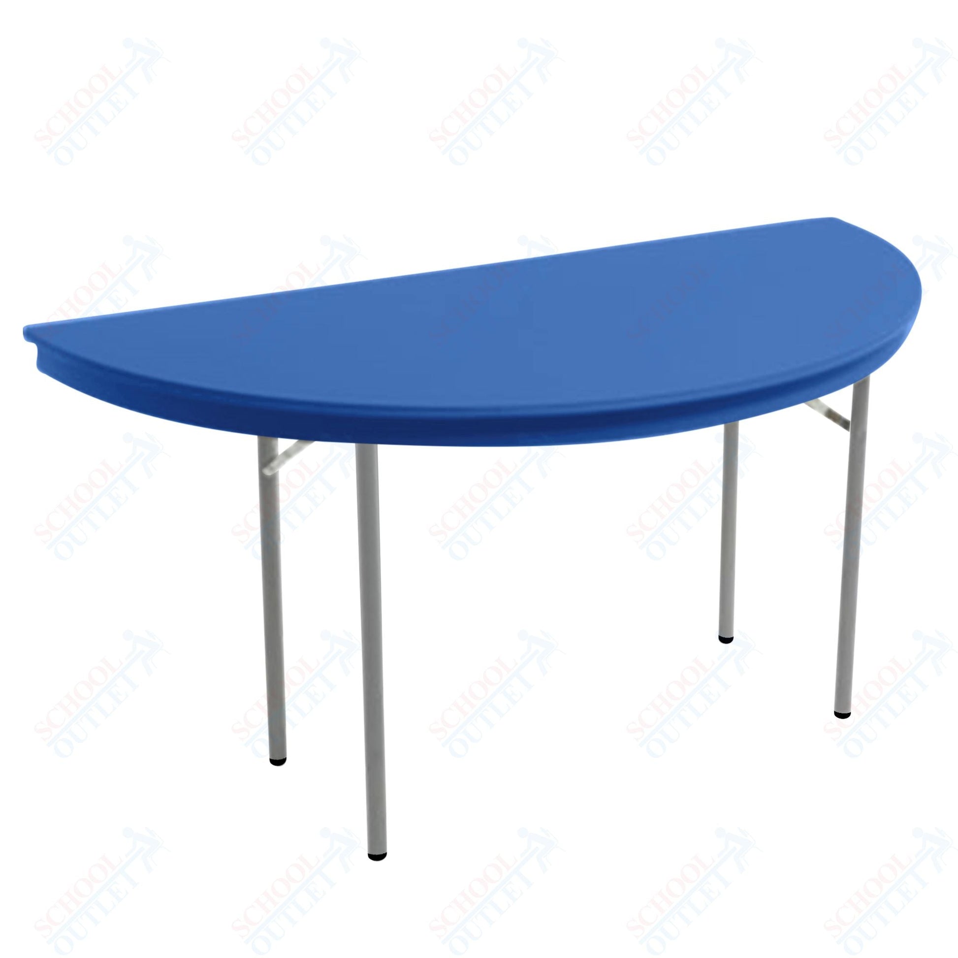 AmTab Dynalite Featherweight Heavy - Duty ABS Plastic Folding Table - Half Round - Half 48" Diameter x 29"H (AmTab AMT - HR48DL) - SchoolOutlet