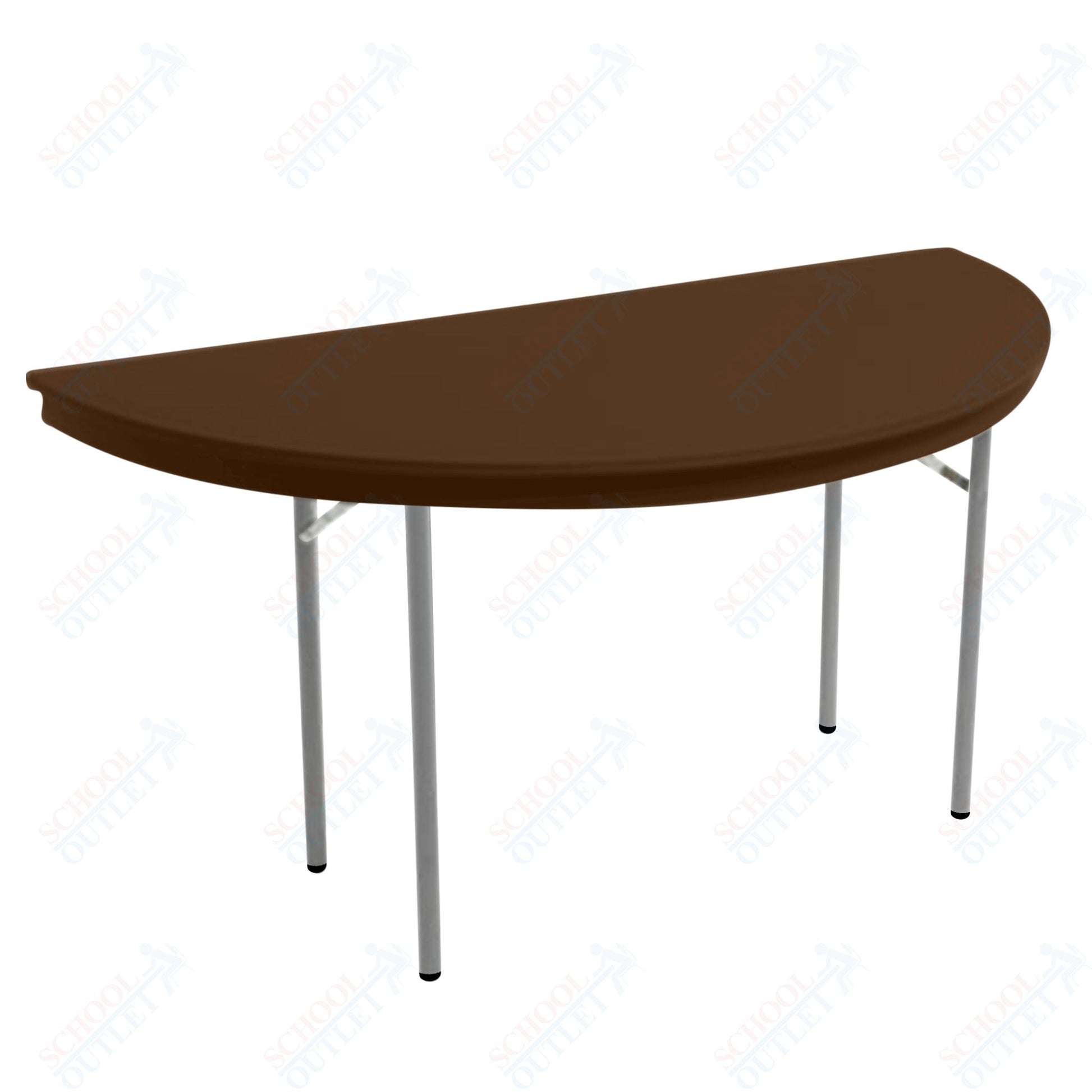 AmTab Dynalite Featherweight Heavy - Duty ABS Plastic Folding Table - Half Round - Half 48" Diameter x 29"H (AmTab AMT - HR48DL) - SchoolOutlet