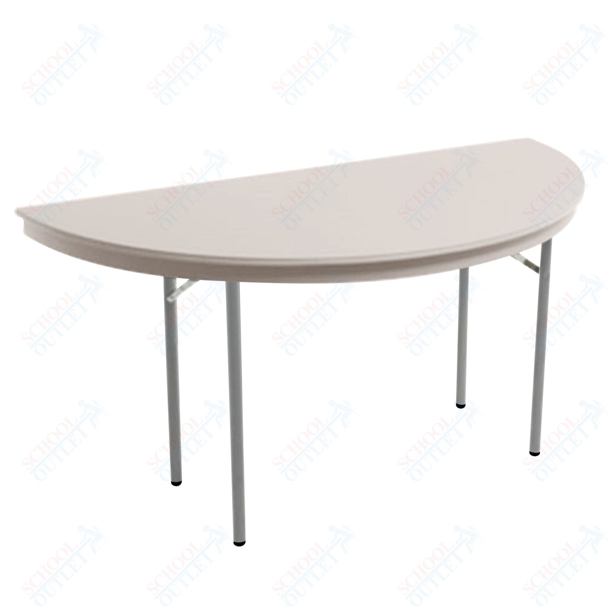 AmTab Dynalite Featherweight Heavy - Duty ABS Plastic Folding Table - Half Round - Half 48" Diameter x 29"H (AmTab AMT - HR48DL) - SchoolOutlet