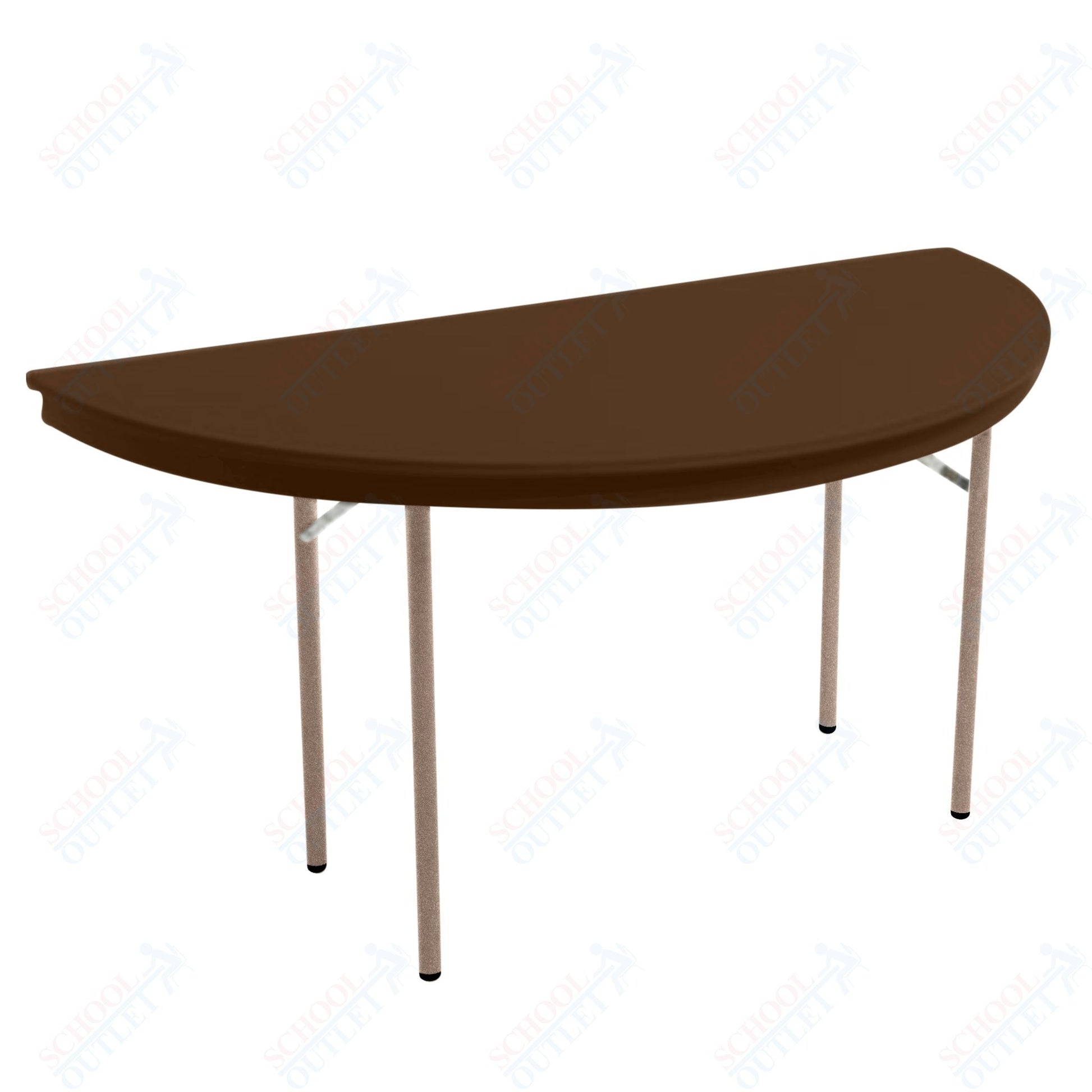 AmTab Dynalite Featherweight Heavy - Duty ABS Plastic Folding Table - Half Round - Half 48" Diameter x 29"H (AmTab AMT - HR48DL) - SchoolOutlet