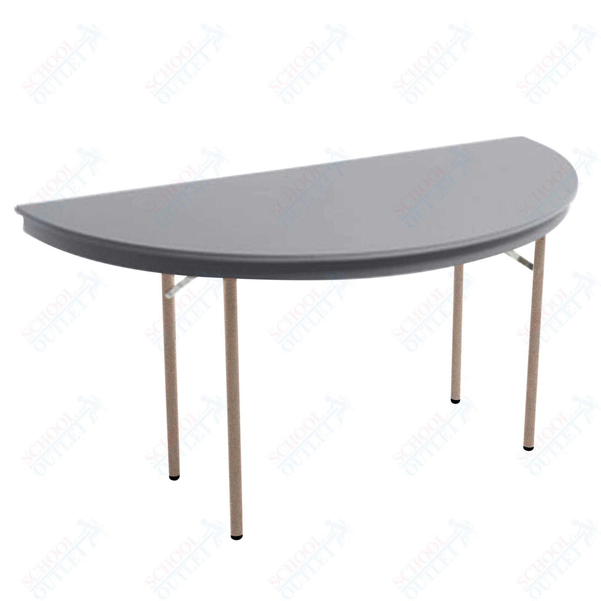 AmTab Dynalite Featherweight Heavy - Duty ABS Plastic Folding Table - Half Round - Half 48" Diameter x 29"H (AmTab AMT - HR48DL) - SchoolOutlet