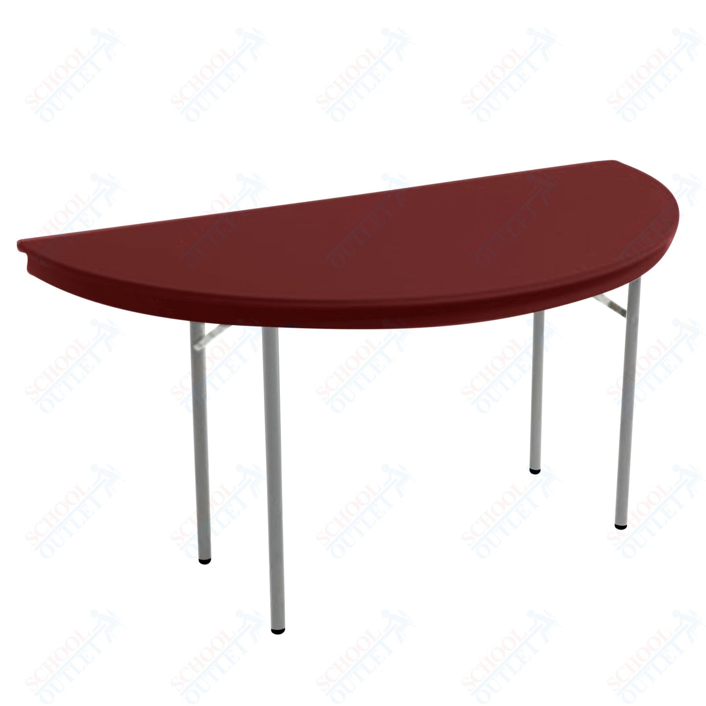 AmTab Dynalite Featherweight Heavy - Duty ABS Plastic Folding Table - Half Round - Half 72" Diameter x 29"H (AmTab AMT - HR72DL) - SchoolOutlet
