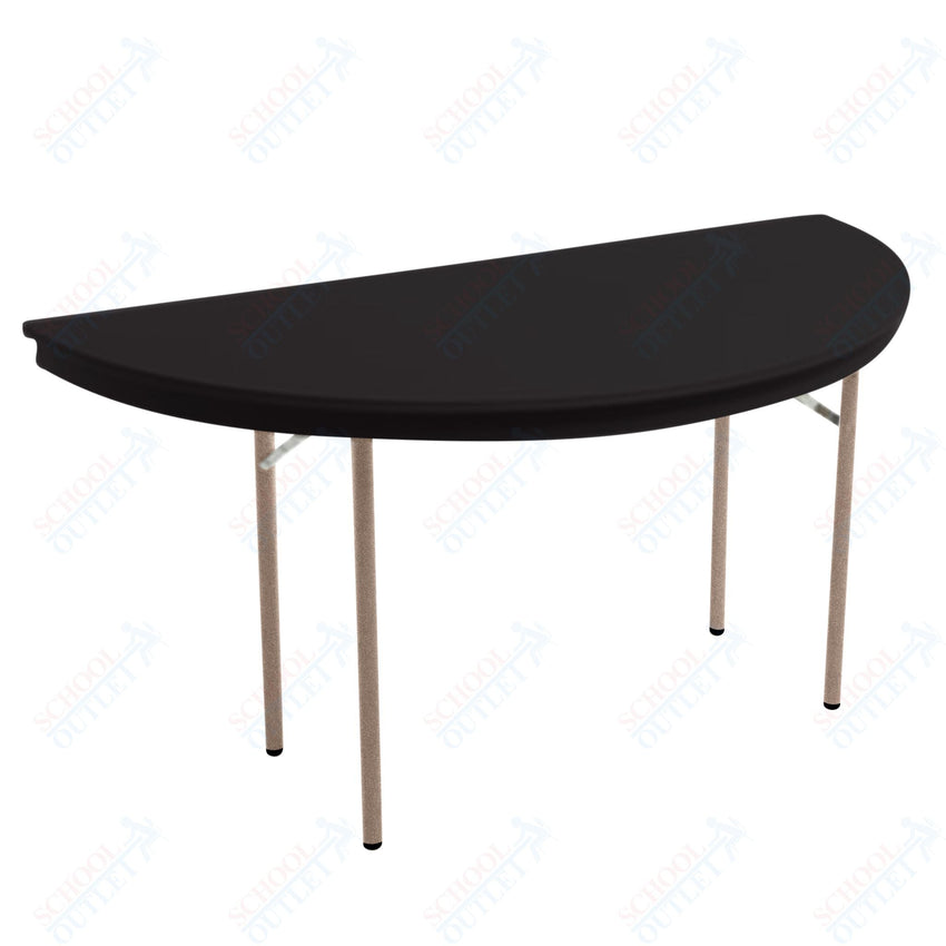 AmTab Dynalite Featherweight Heavy - Duty ABS Plastic Folding Table - Half Round - Half 72" Diameter x 29"H (AmTab AMT - HR72DL) - SchoolOutlet
