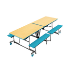 AmTab Mobile Bench Cafeteria Table - 30
