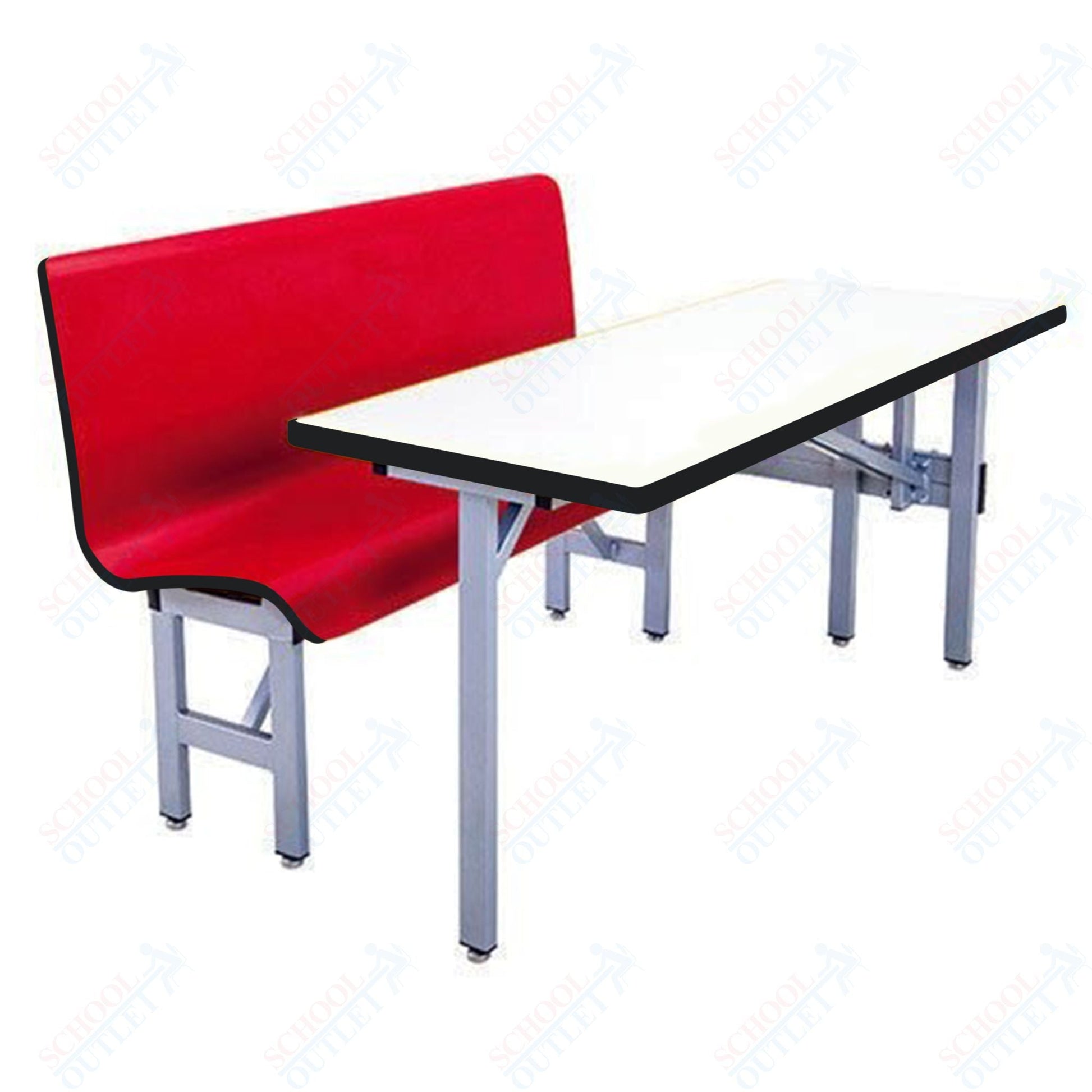 AmTab Booth Seating with Table - Half Package - 54"W x 60"L x 38"H (AMT - MWHBSP305) - SchoolOutlet