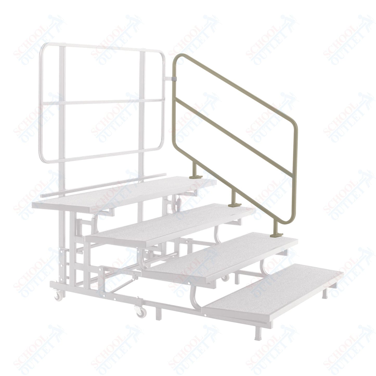 AmTab Mobile E - Z Riser - Side Rail - PCR4 Accessory - 36"H x 52"L (AmTab AMT - PCSR4) - SchoolOutlet