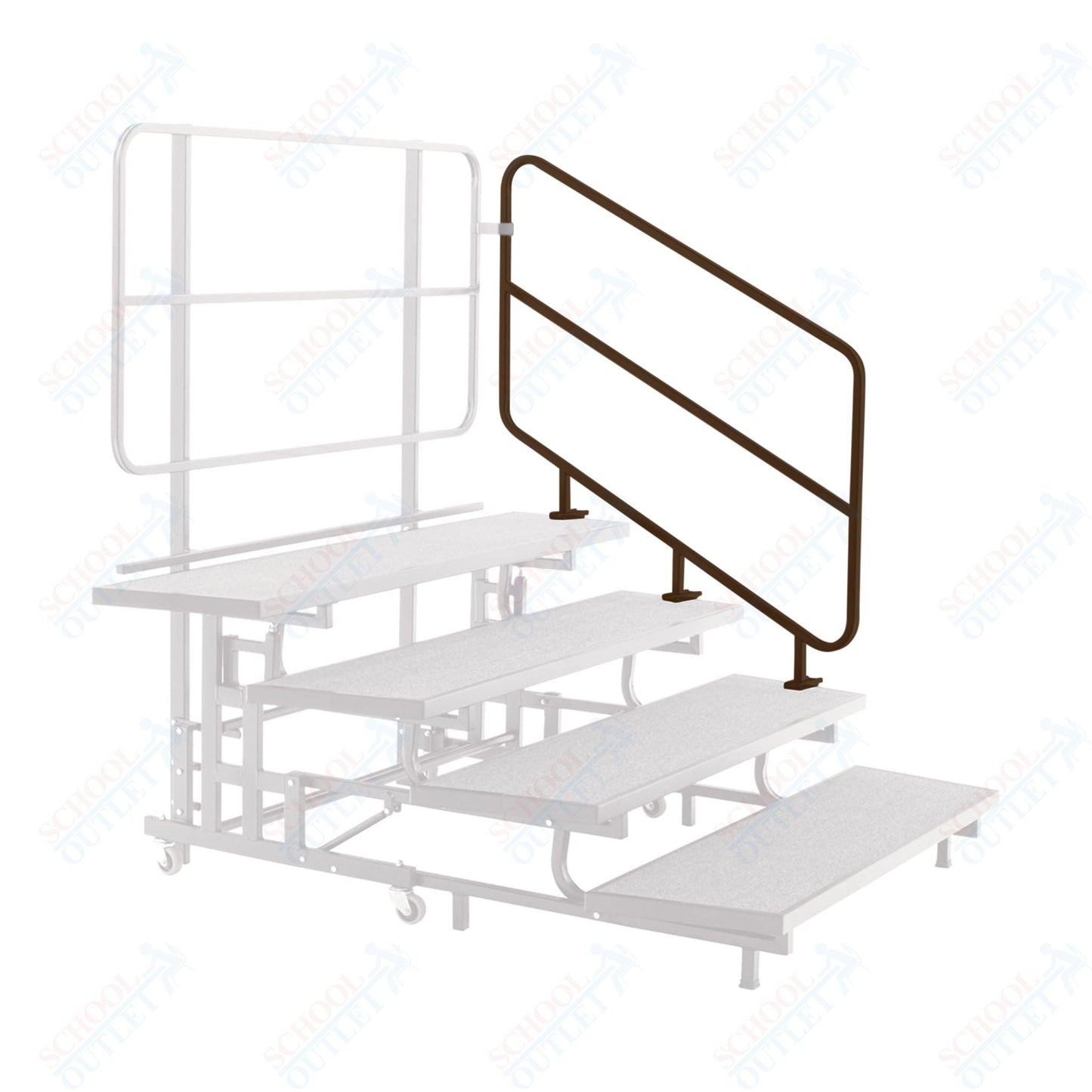 AmTab Mobile E - Z Riser - Side Rail - PCR4 Accessory - 36"H x 52"L (AmTab AMT - PCSR4) - SchoolOutlet