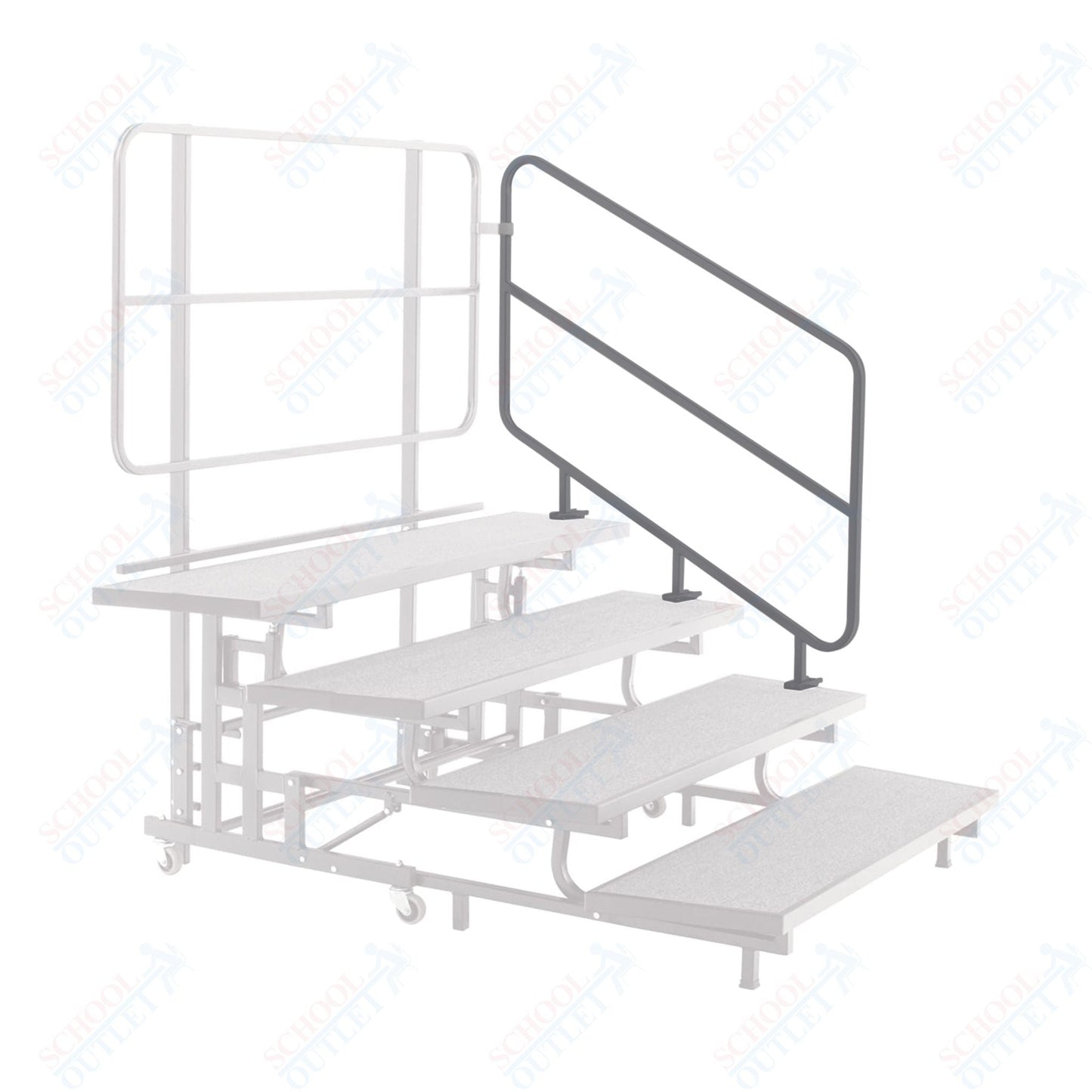 AmTab Mobile E - Z Riser - Side Rail - PCR4 Accessory - 36"H x 52"L (AmTab AMT - PCSR4) - SchoolOutlet