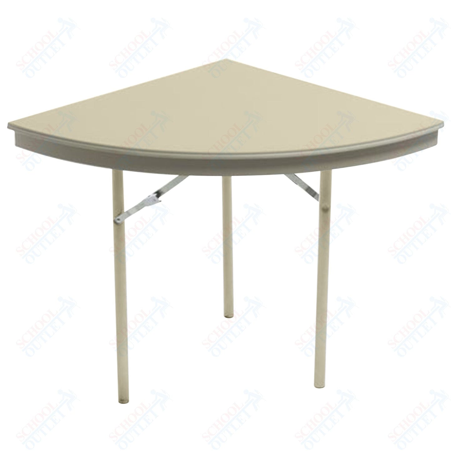 AmTab Dynalite Featherweight Heavy - Duty ABS Plastic Folding Table - Quarter 60" Diameter x 29"H (AmTab AMT - QR60DL) - SchoolOutlet