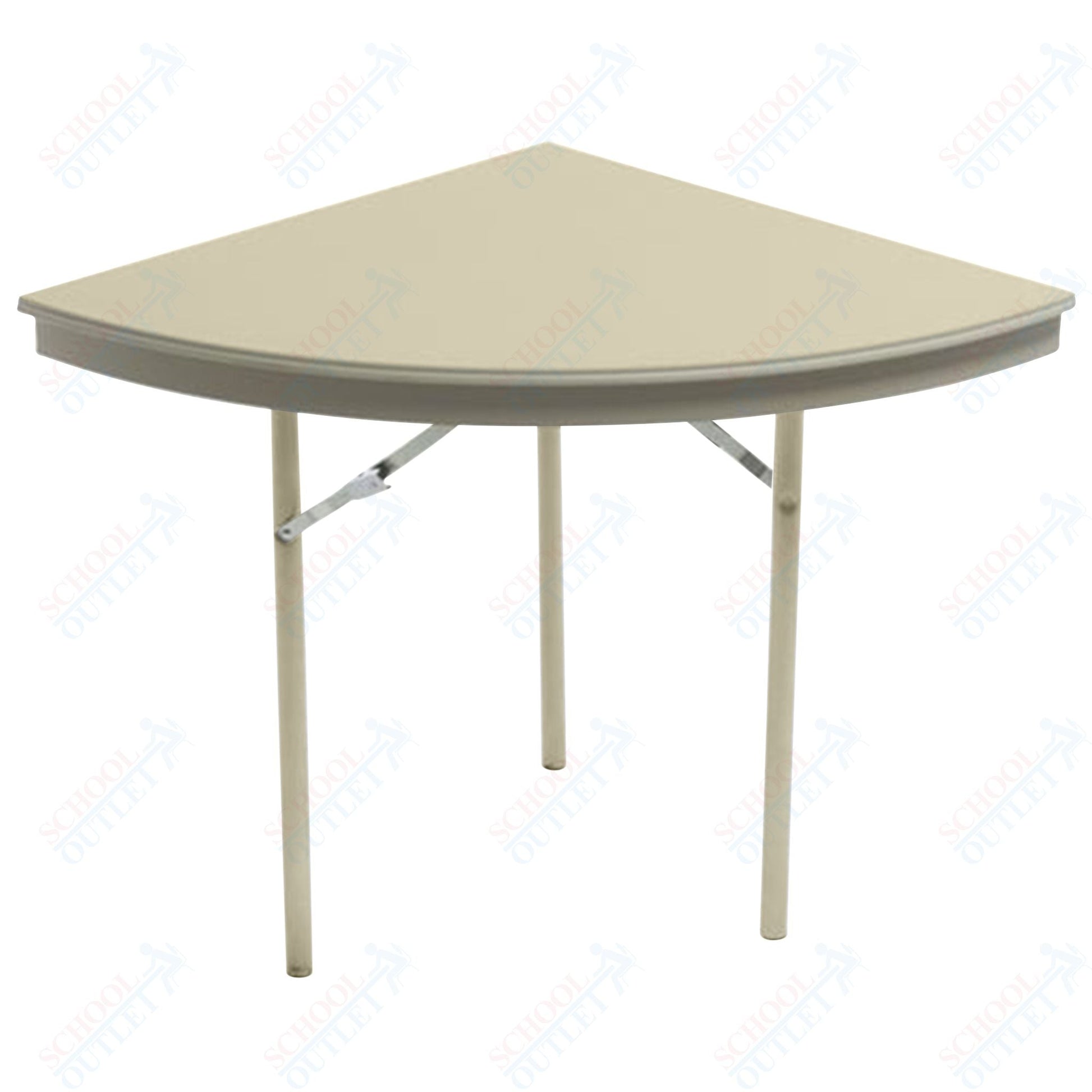 AmTab Dynalite Featherweight Heavy - Duty ABS Plastic Folding Table - Quarter 60" Diameter x 29"H (AmTab AMT - QR60DL) - SchoolOutlet