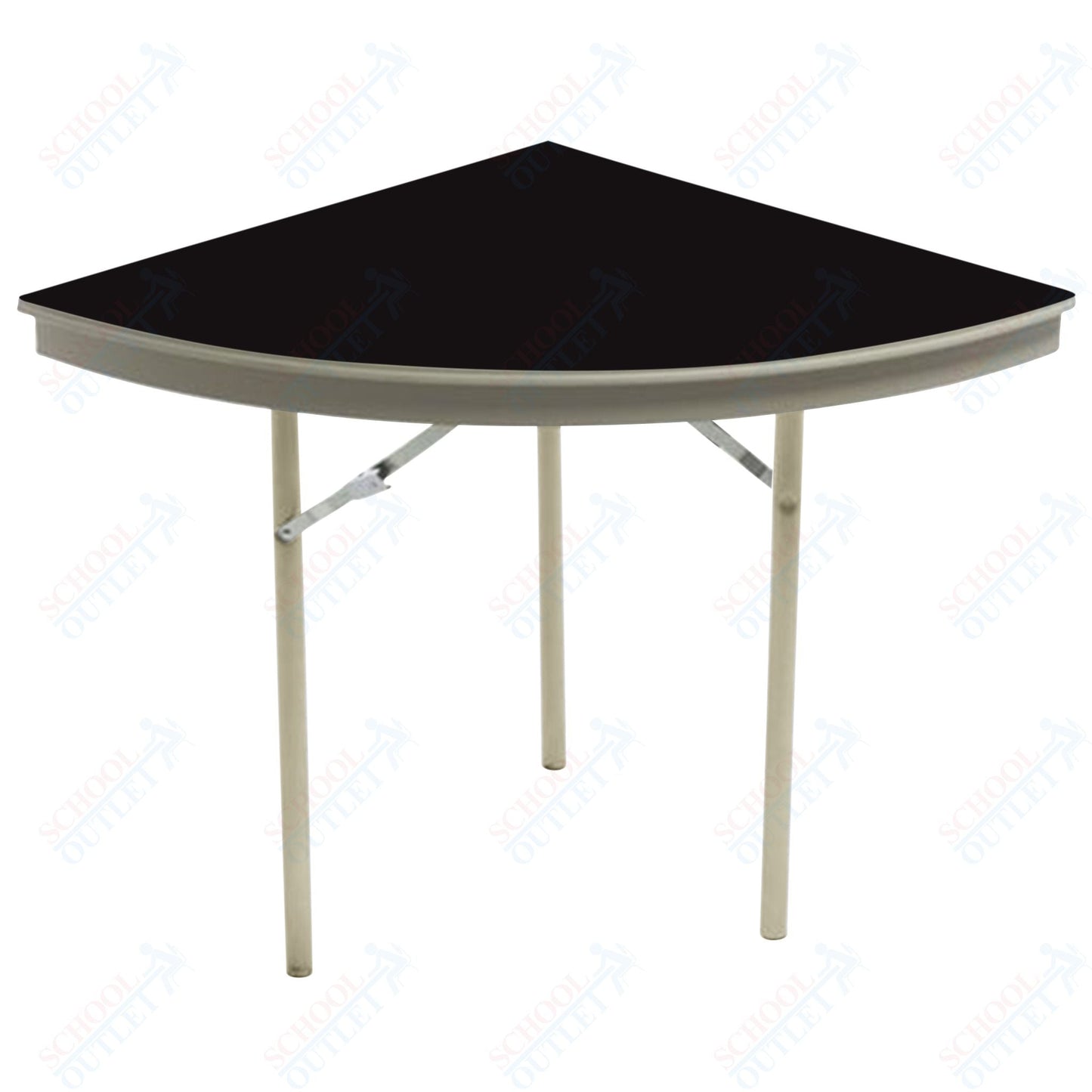 AmTab Dynalite Featherweight Heavy - Duty ABS Plastic Folding Table - Quarter 60" Diameter x 29"H (AmTab AMT - QR60DL) - SchoolOutlet