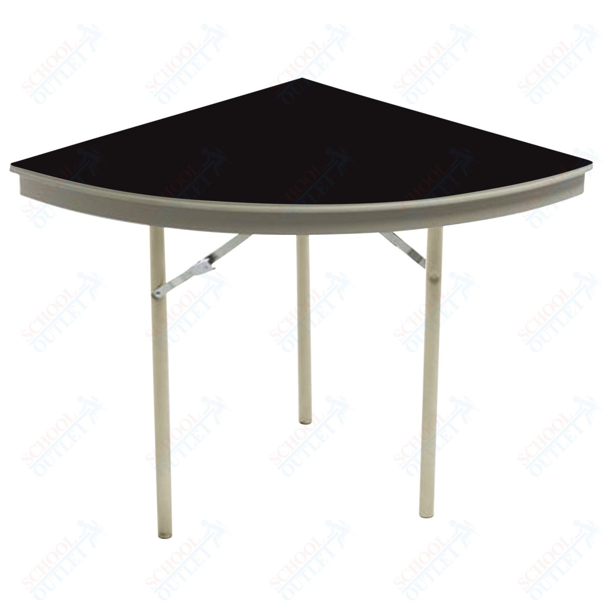 AmTab Dynalite Featherweight Heavy - Duty ABS Plastic Folding Table - Quarter 60" Diameter x 29"H (AmTab AMT - QR60DL) - SchoolOutlet