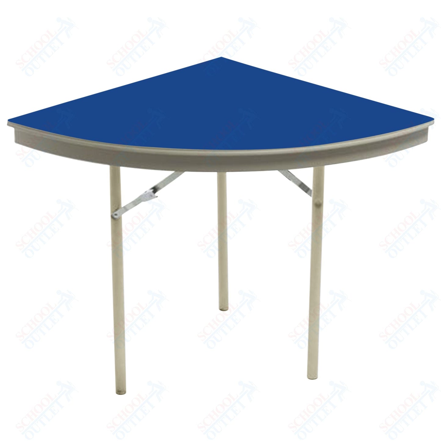AmTab Dynalite Featherweight Heavy - Duty ABS Plastic Folding Table - Quarter 60" Diameter x 29"H (AmTab AMT - QR60DL) - SchoolOutlet