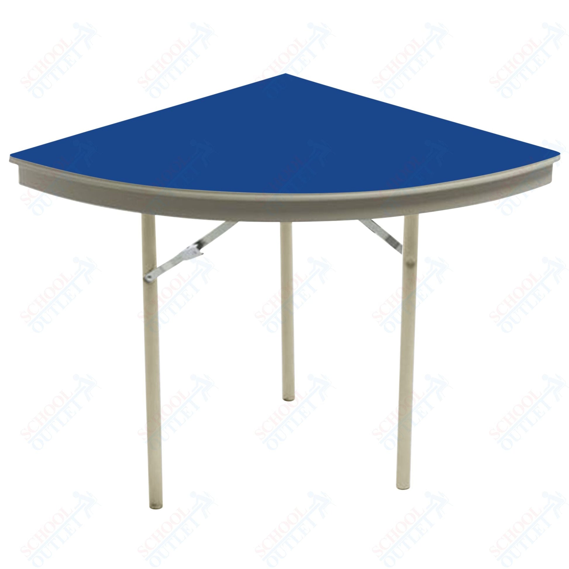AmTab Dynalite Featherweight Heavy - Duty ABS Plastic Folding Table - Quarter 60" Diameter x 29"H (AmTab AMT - QR60DL) - SchoolOutlet