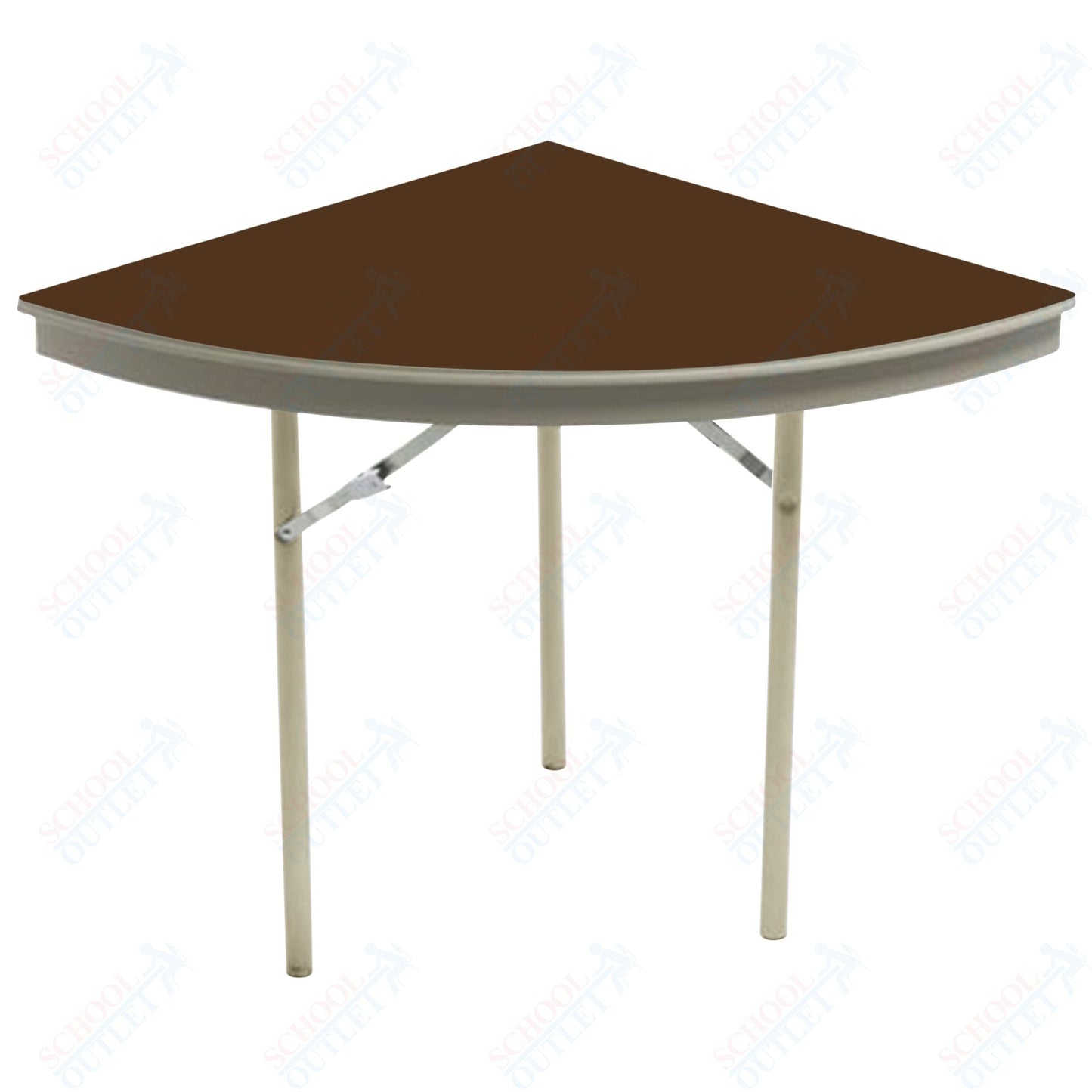AmTab Dynalite Featherweight Heavy - Duty ABS Plastic Folding Table - Quarter 60" Diameter x 29"H (AmTab AMT - QR60DL) - SchoolOutlet