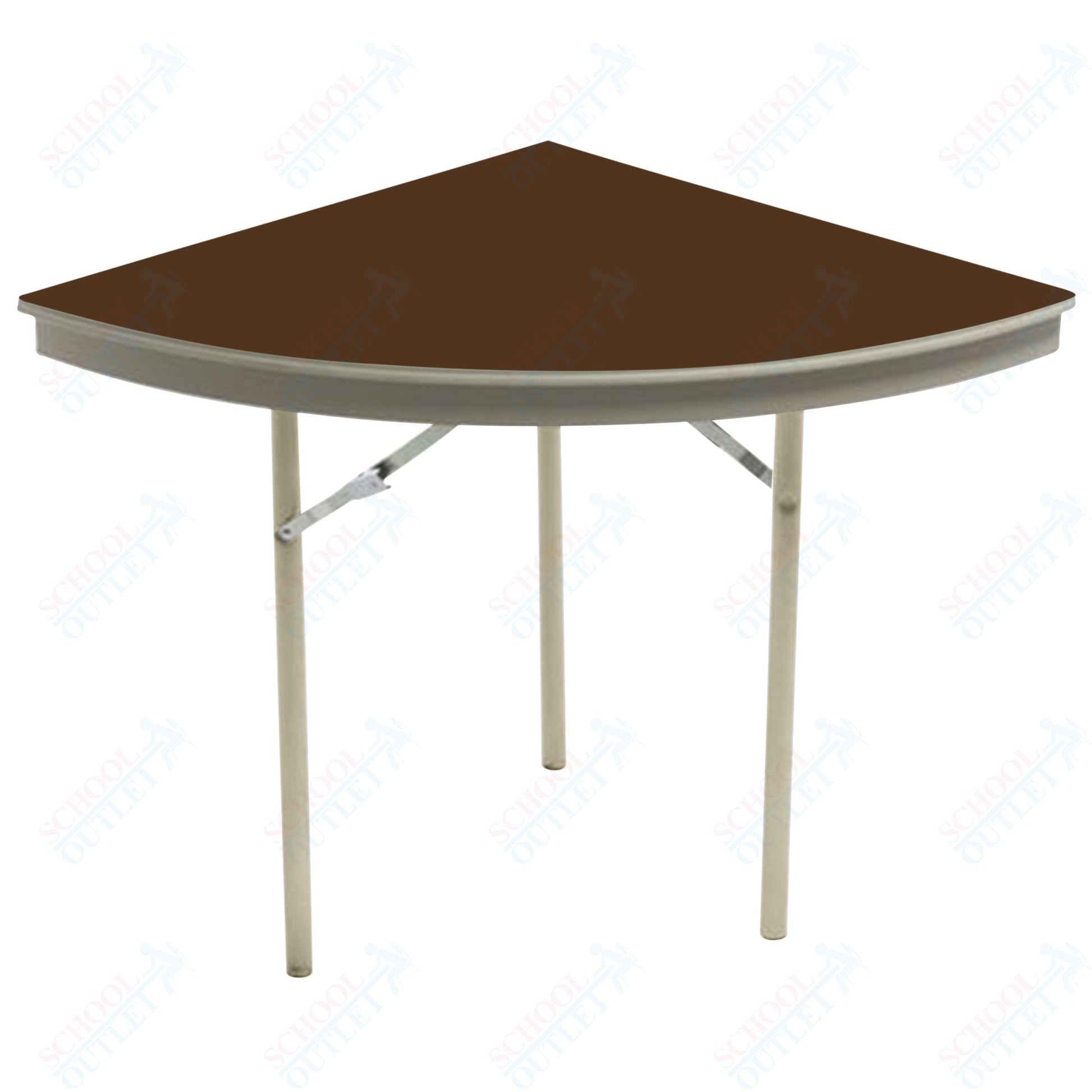 AmTab Dynalite Featherweight Heavy - Duty ABS Plastic Folding Table - Quarter 60" Diameter x 29"H (AmTab AMT - QR60DL) - SchoolOutlet